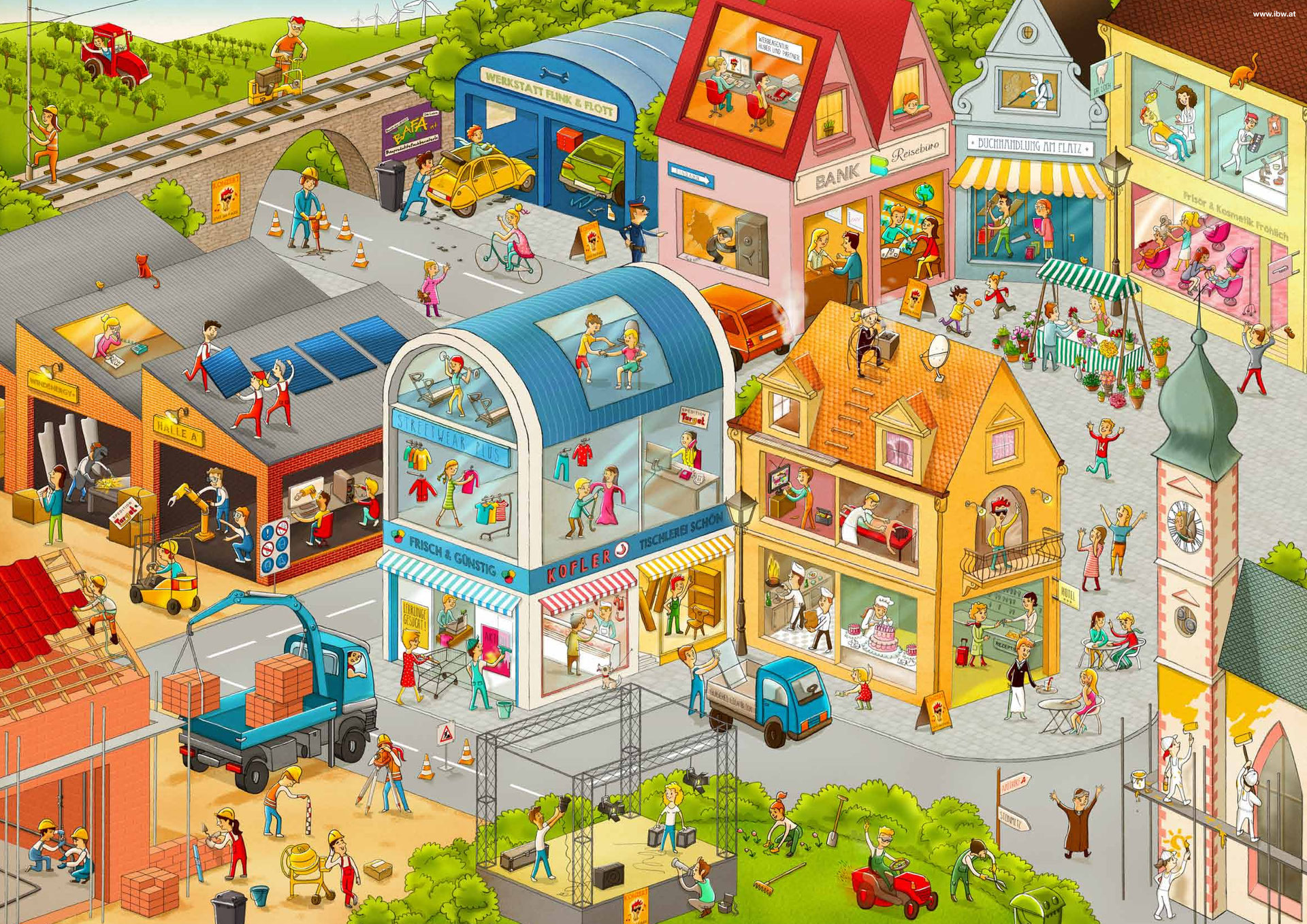 Wimmelbild Berufe Www Daz Ksn At