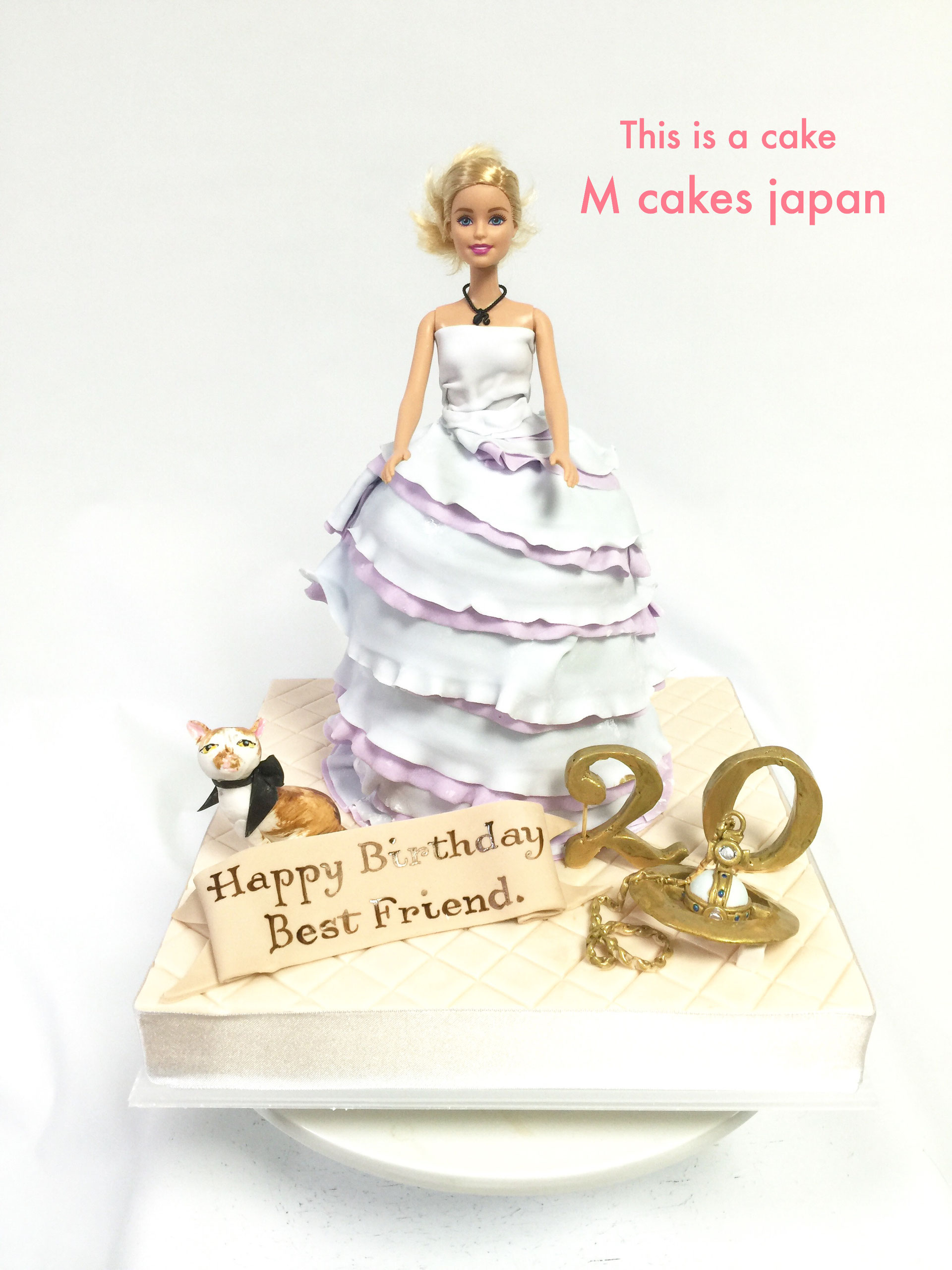 猫ちゃんも一緒なバービードールケーキ M Cakes エムケーキ 猫ちゃんも一緒なバービードールケーキ M Cakes エムケーキ