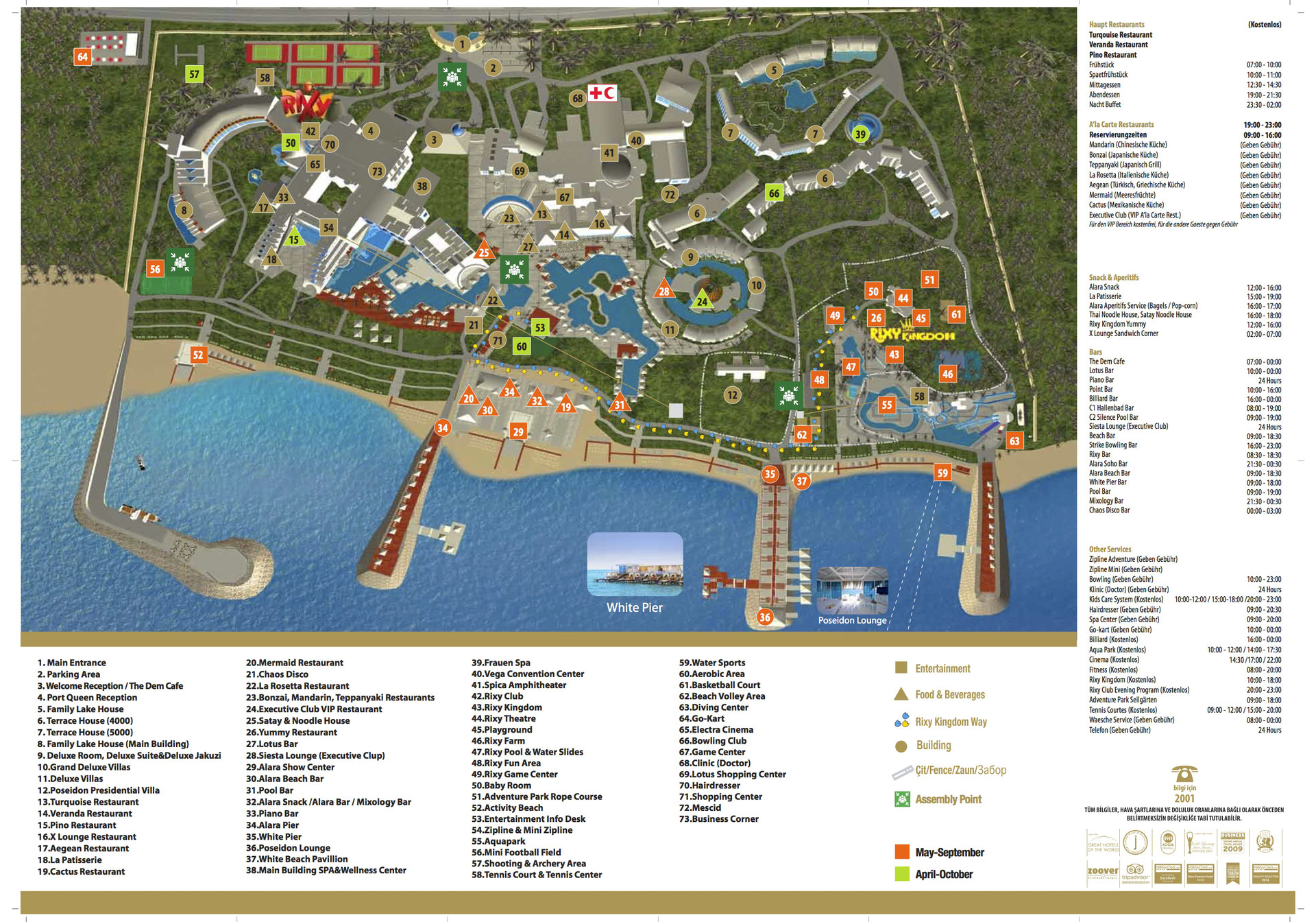 Rixos Sungate Hotel Lageplan