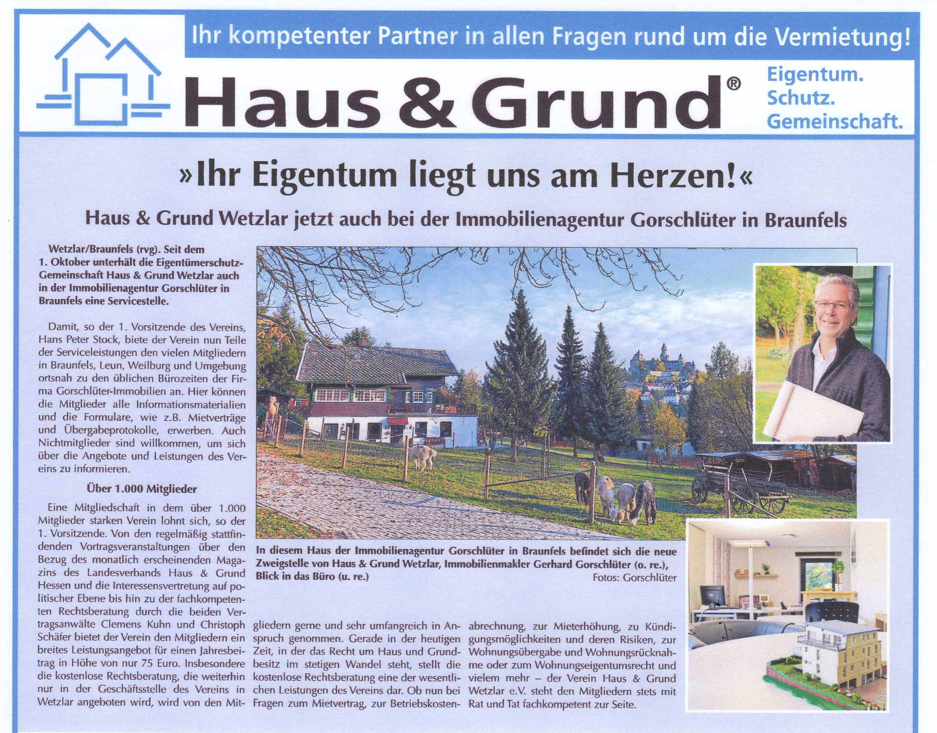 Hinweis Gorschluter Immobilien In Braunfels