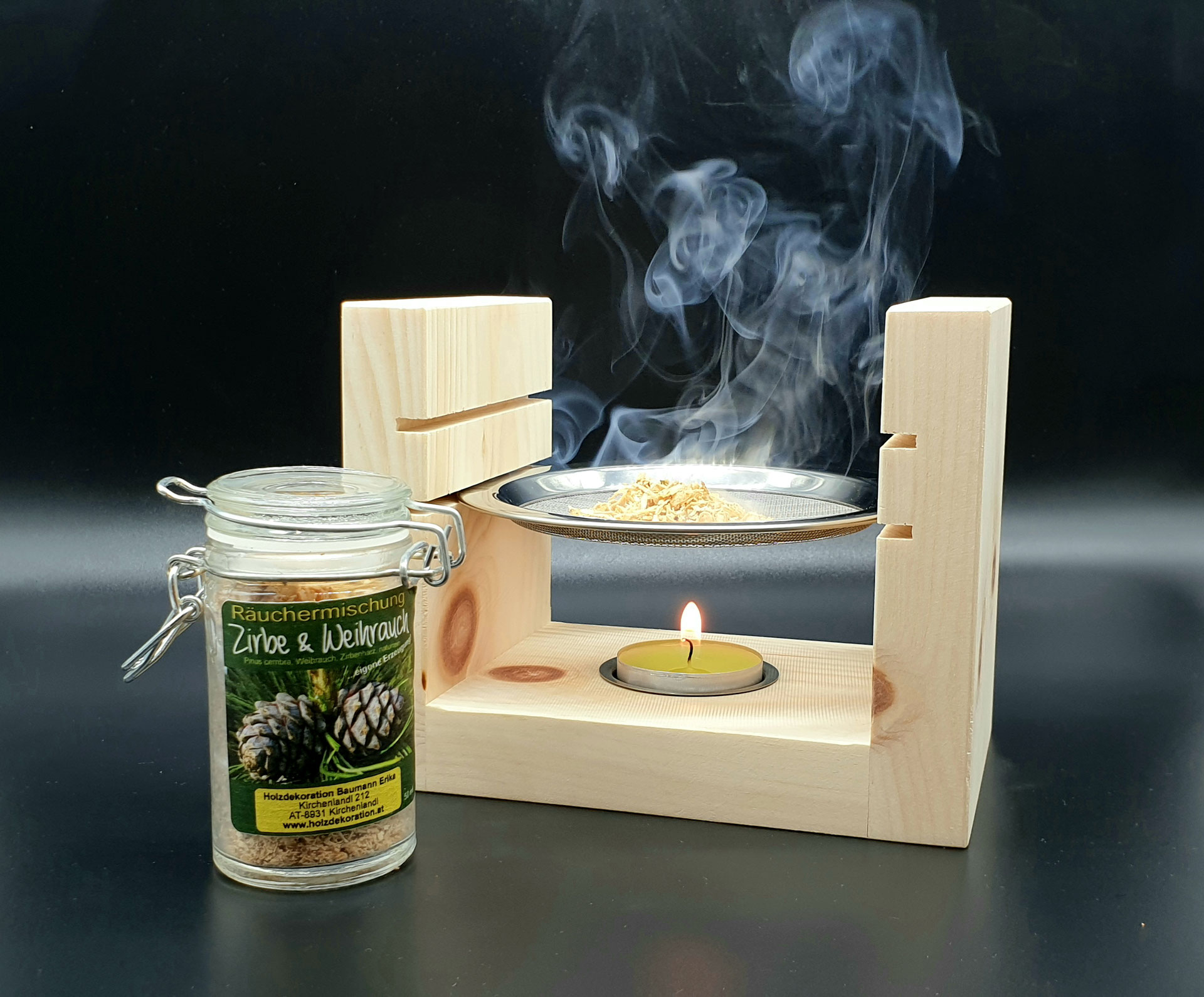 Raucherwerk Zirbe Weihrauch Geschenke Aus Holz