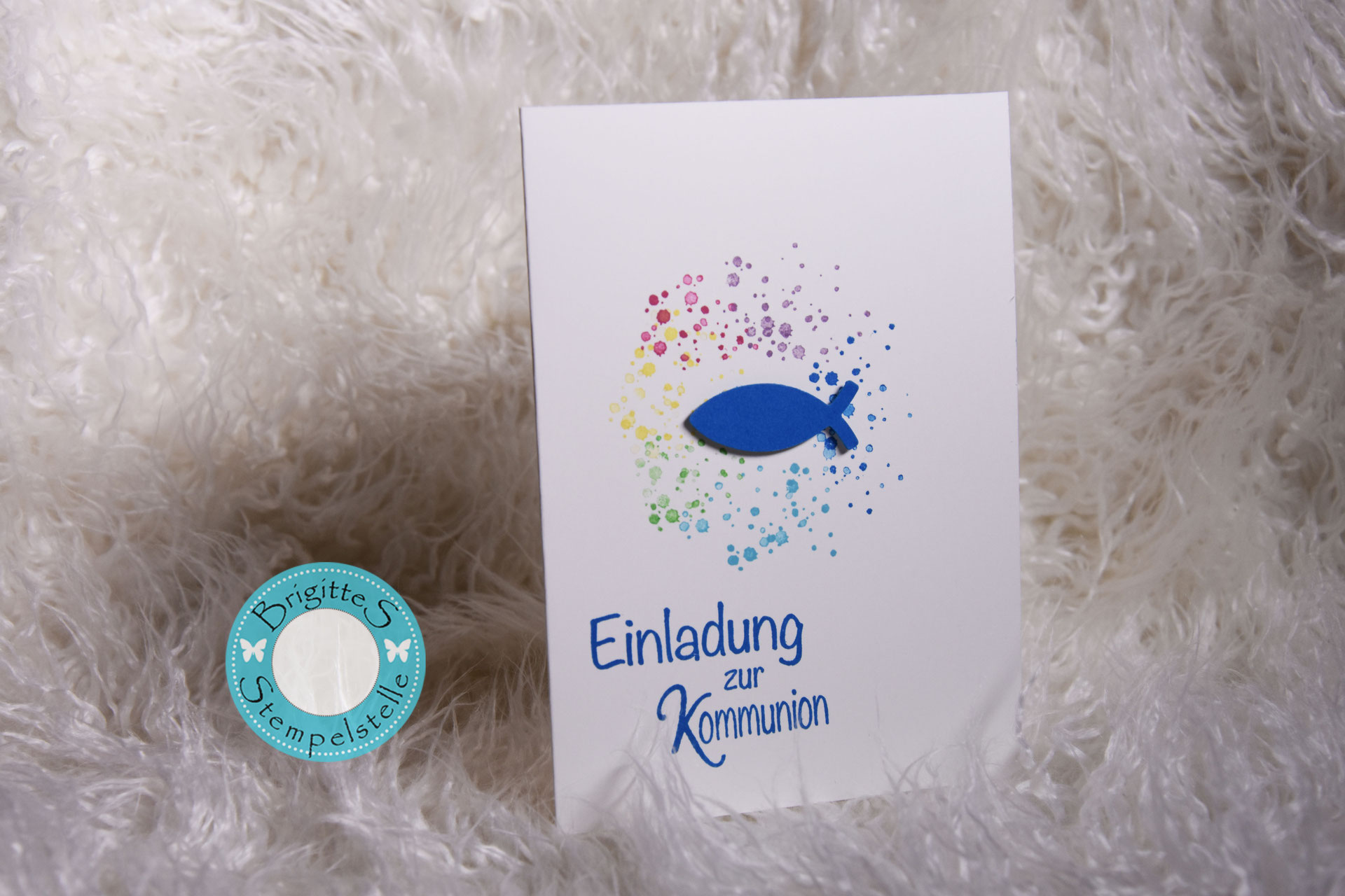 Einladungen Zur Kommunion Brigittes Stempelstelle Alles Rund Ums Basteln Mit Stampin Up Produkten