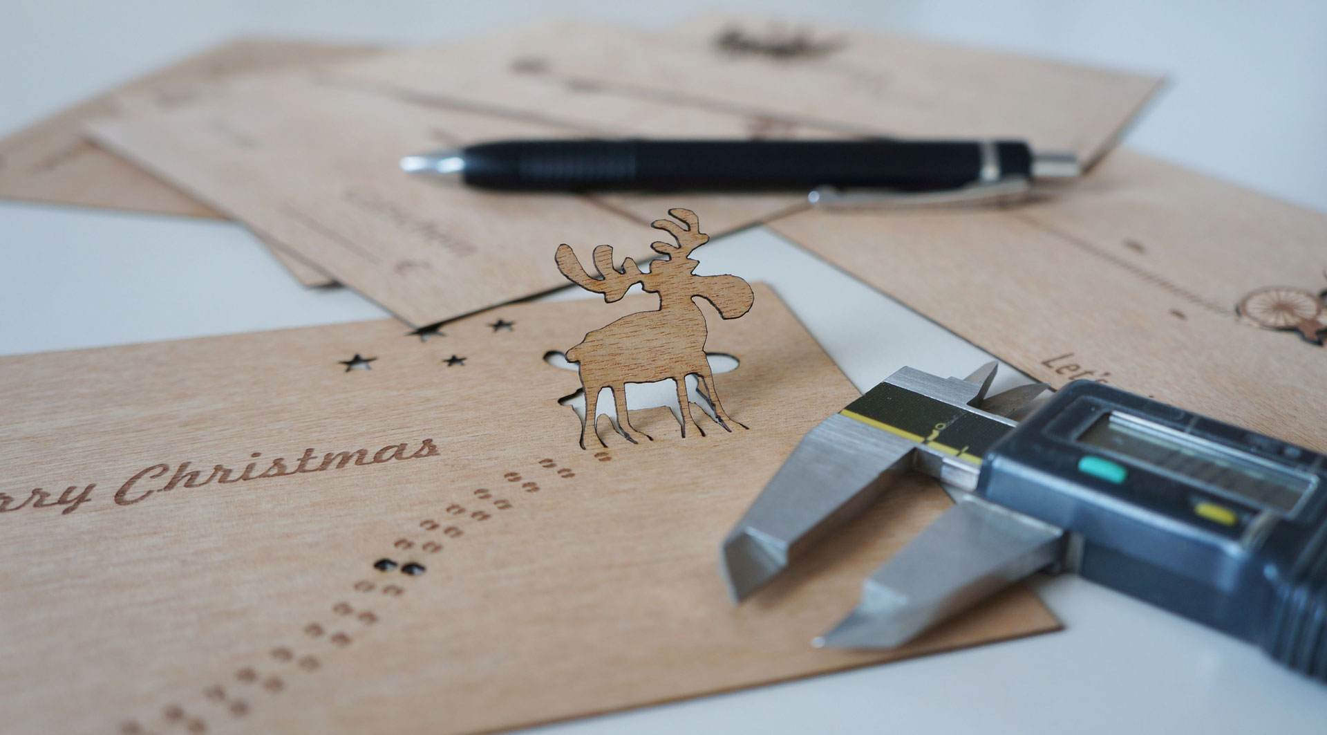 Laser-Card Holzkarte - Laserbeschriftung Günther