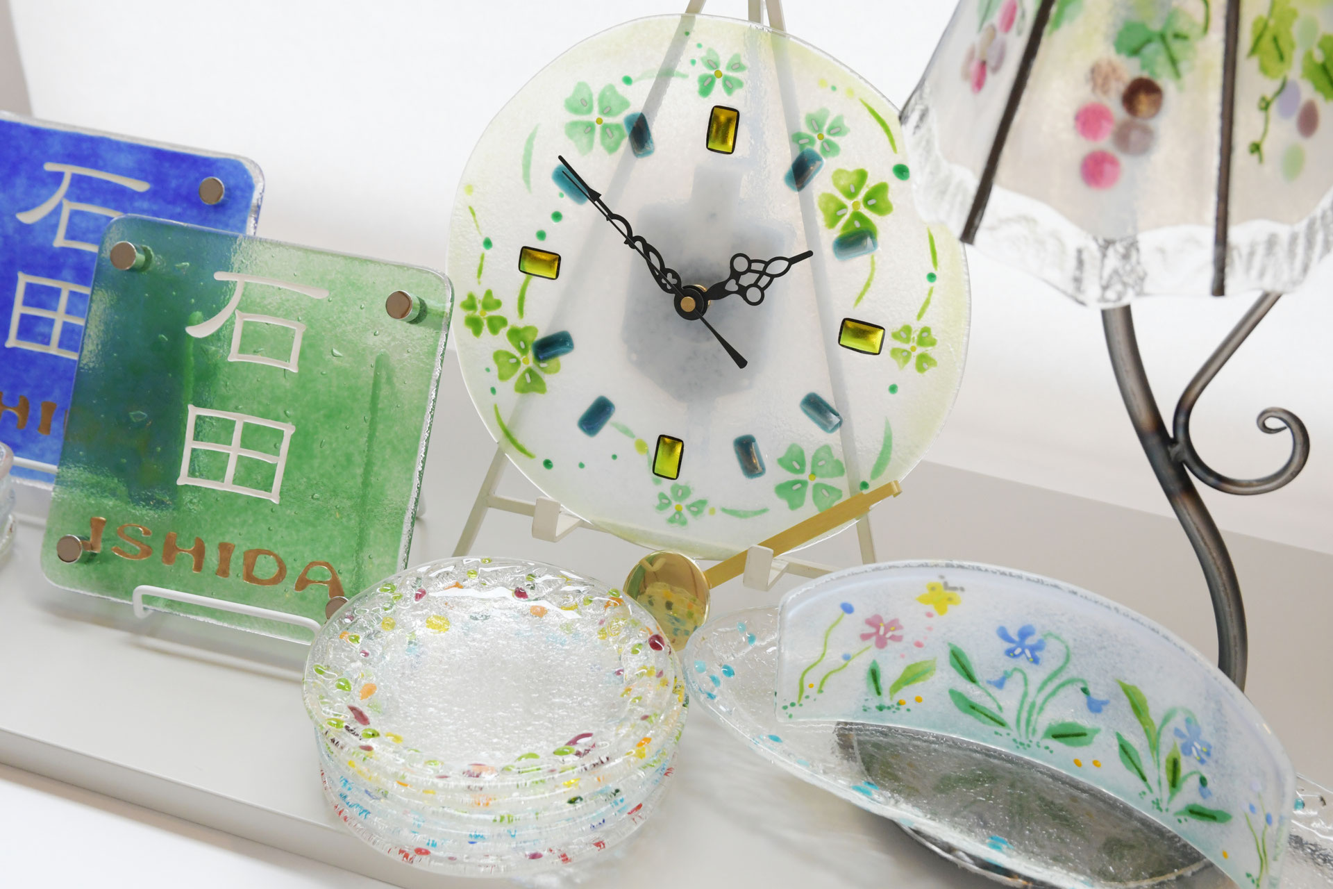 ふるさと納税/表札/ステンドグラスランプ/時計 - アトリエ石田/佐賀県