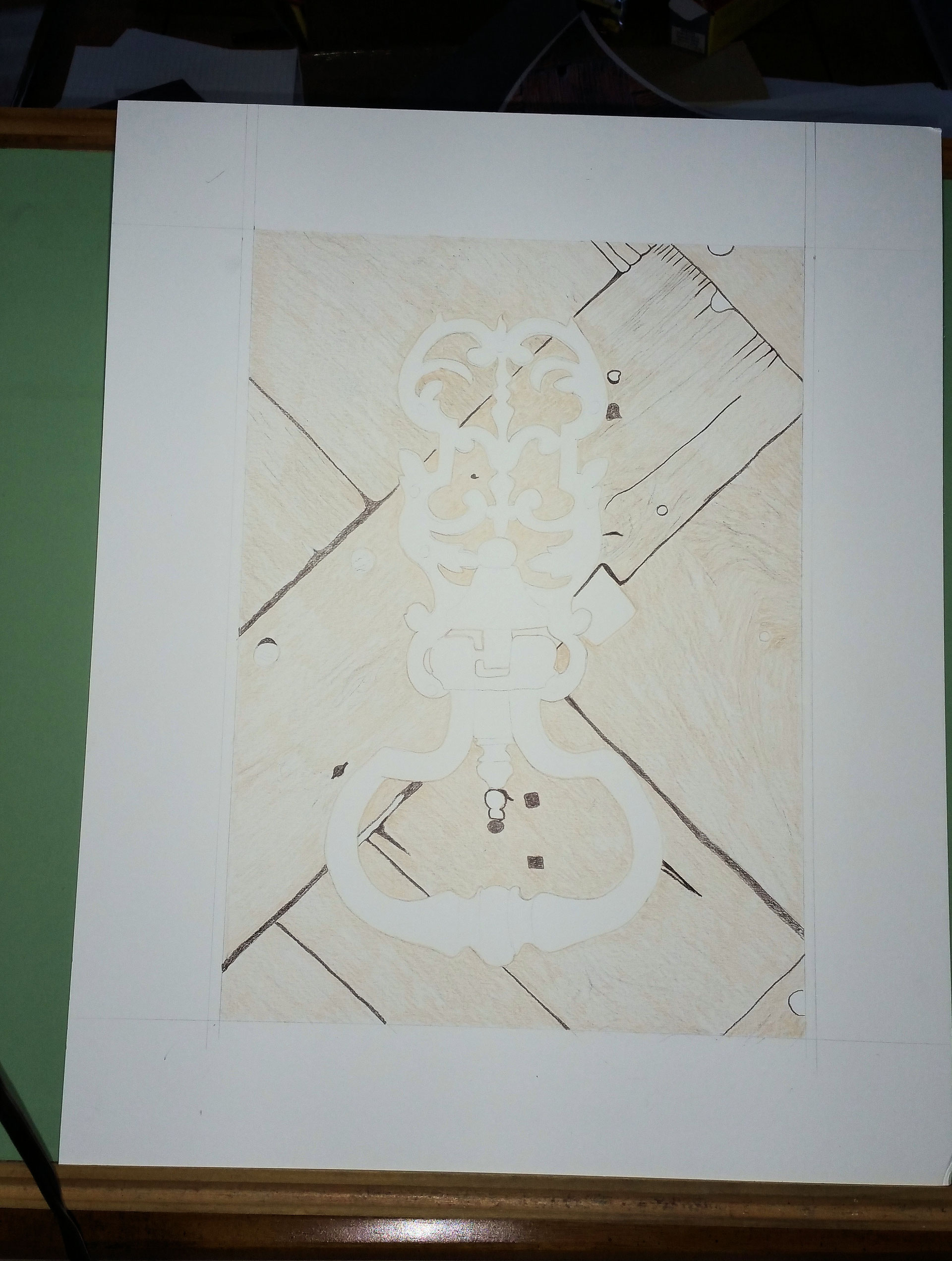 Heurtoir de Rouen Manon LeClerc Artiste aux crayons de couleur