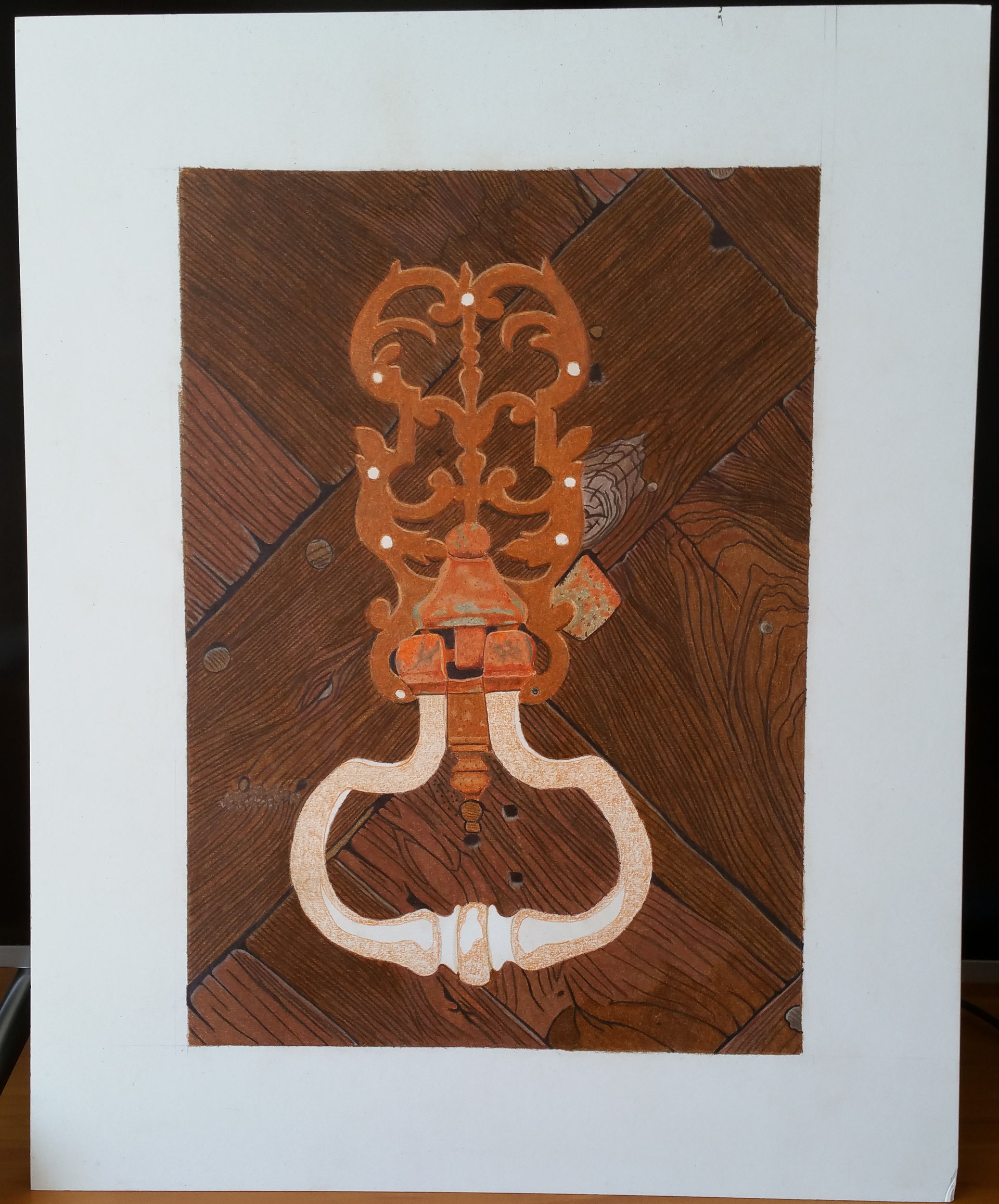 Heurtoir de Rouen 9 Manon LeClerc Artiste aux crayons de couleur