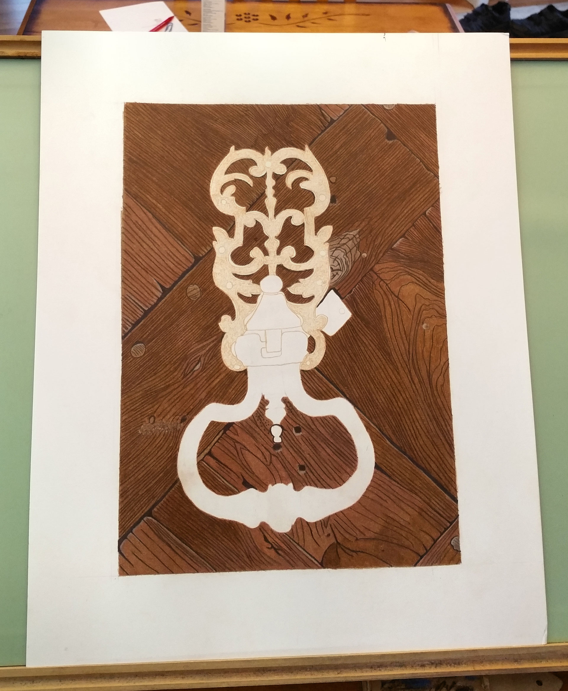 Heurtoir de Rouen 7 Manon LeClerc Artiste aux crayons de couleur