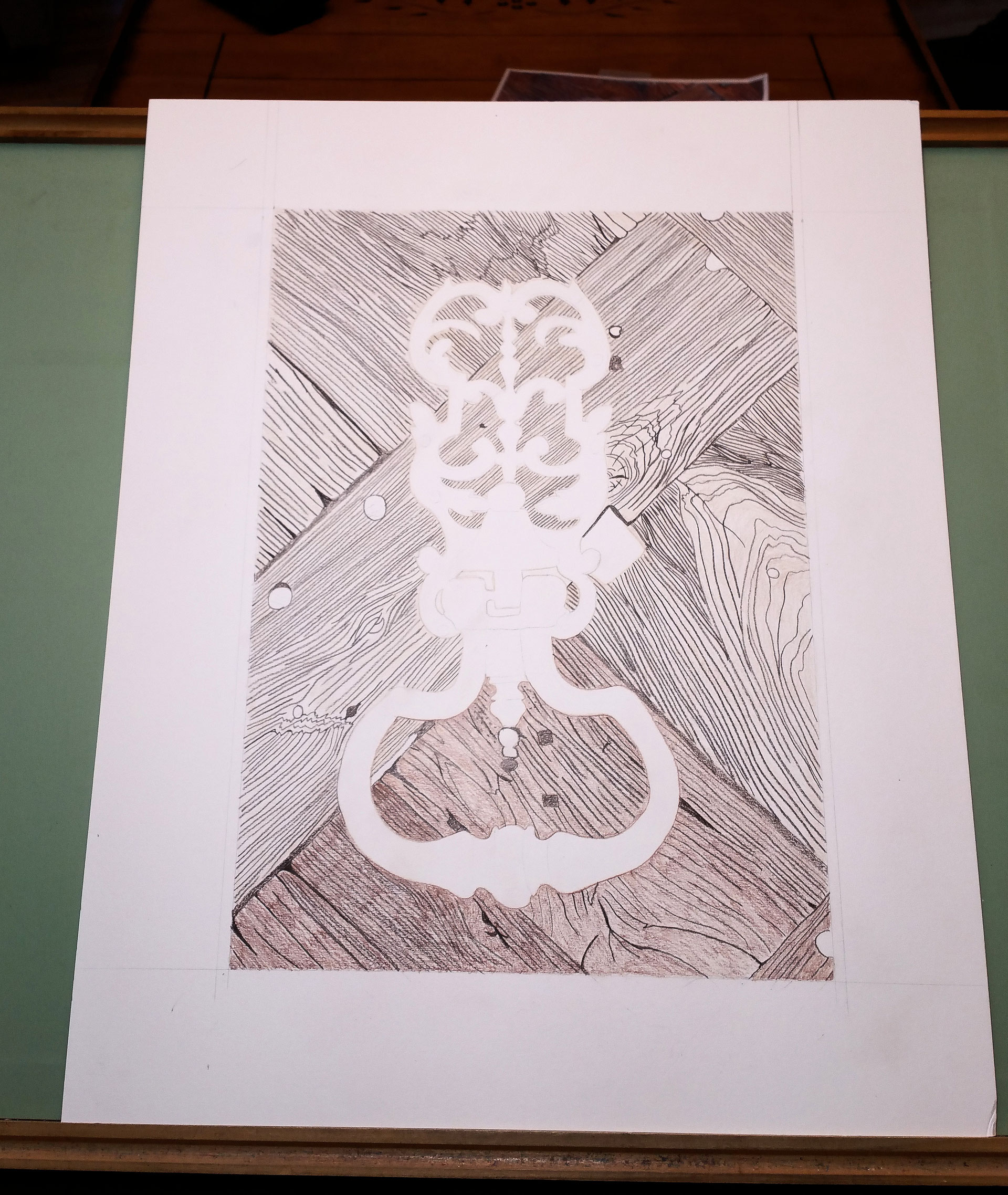 Heurtoir de Rouen 2 Manon LeClerc Artiste aux crayons de couleur