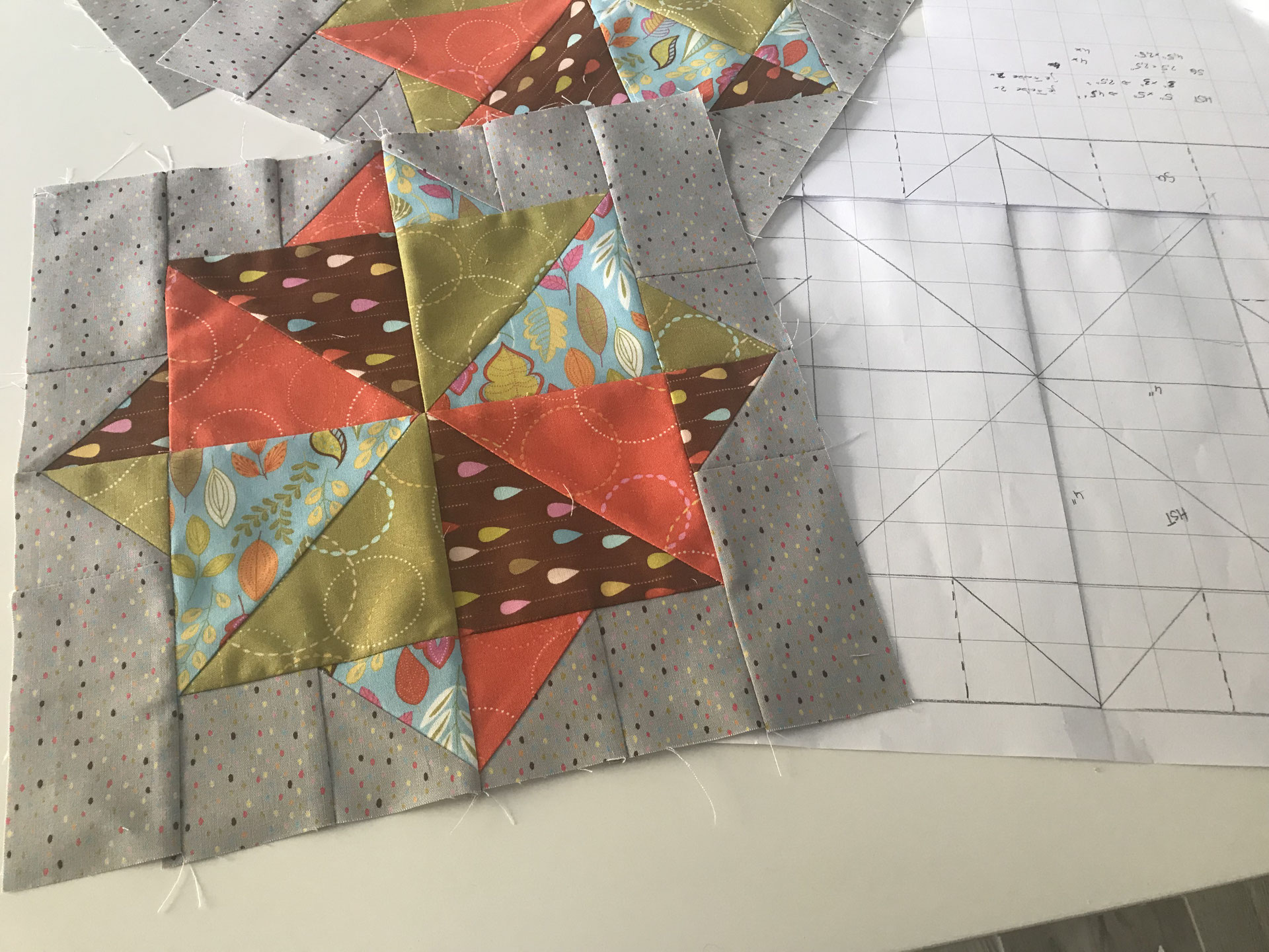 Neuer Patchwork-Block: herbstlicher Stern - Patchwork Nhen & Quilten