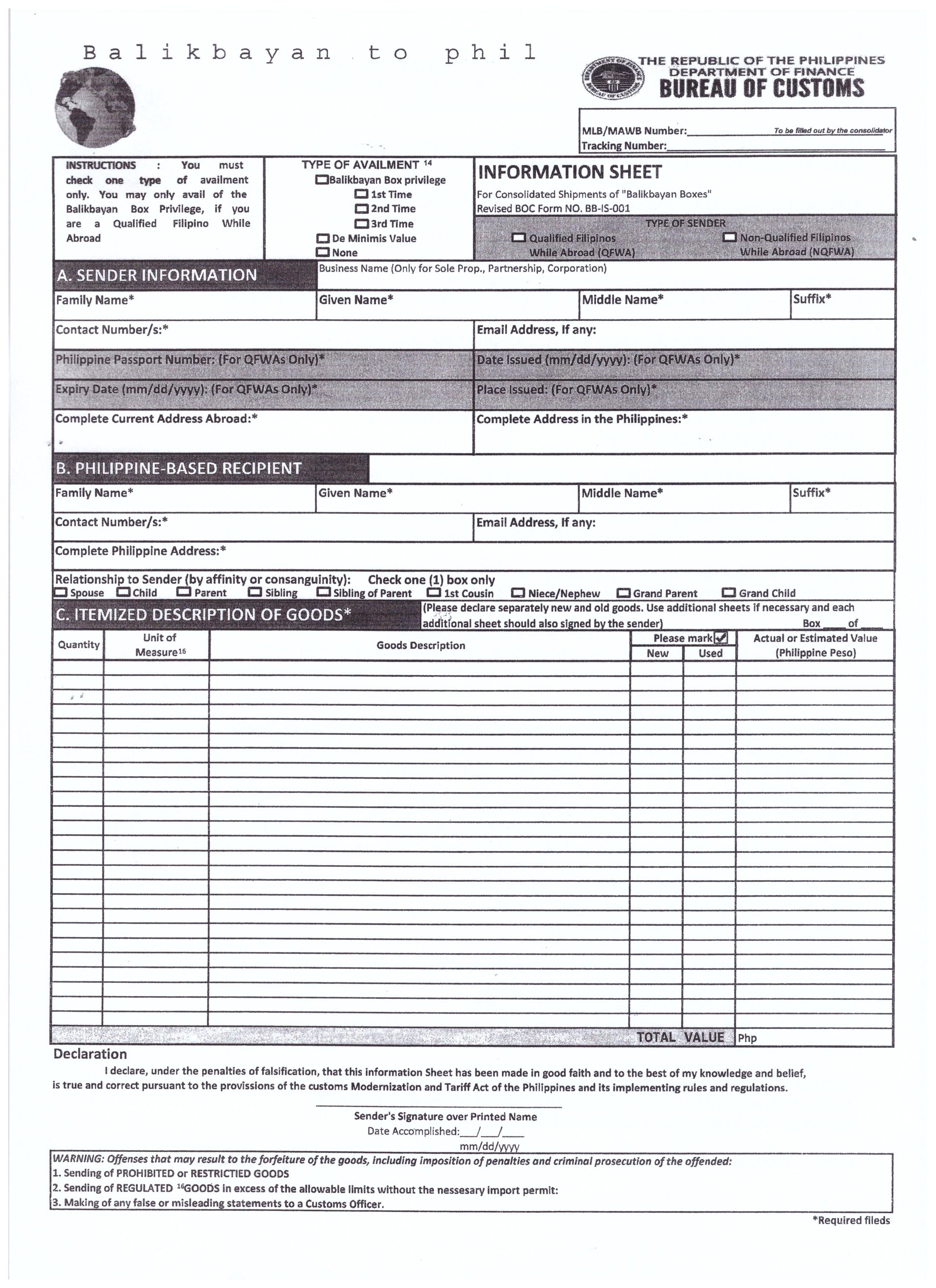 Download Packing List Balikbayan to phil