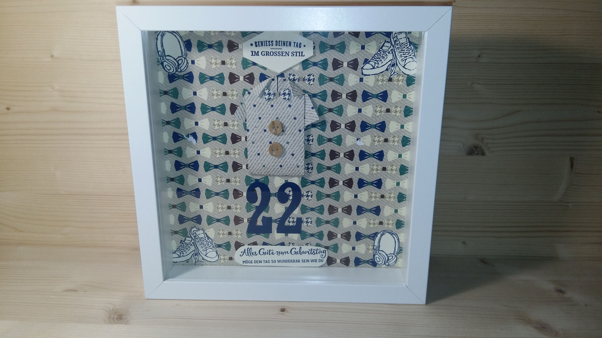 Geburtstagsrahmen für Geldgeschenk - stempelheximexi basteln mit Papier und mit den Produkten 