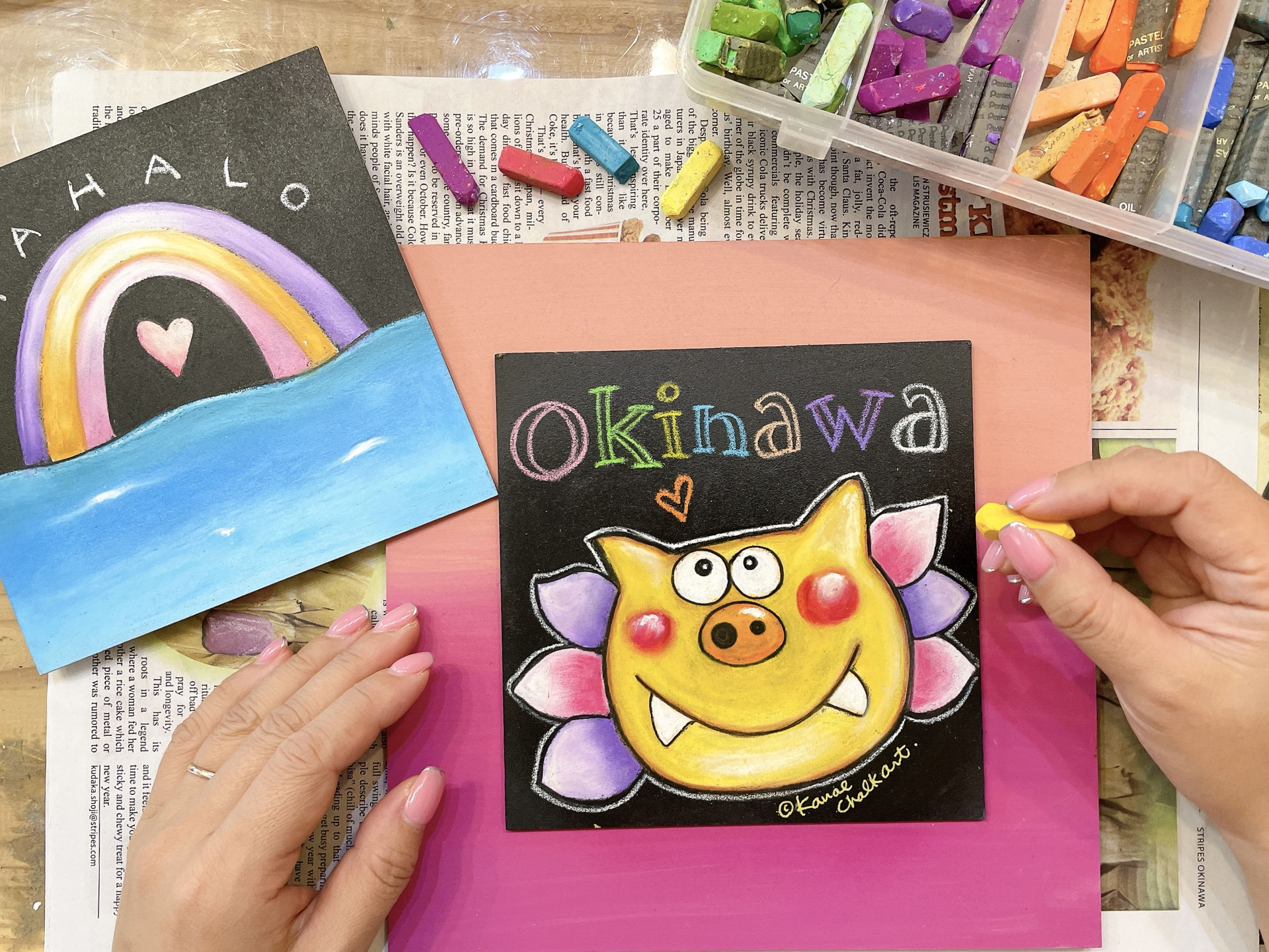 Chalk Art Experience in Okinawa｜Beginner-Friendly Art Workshop in