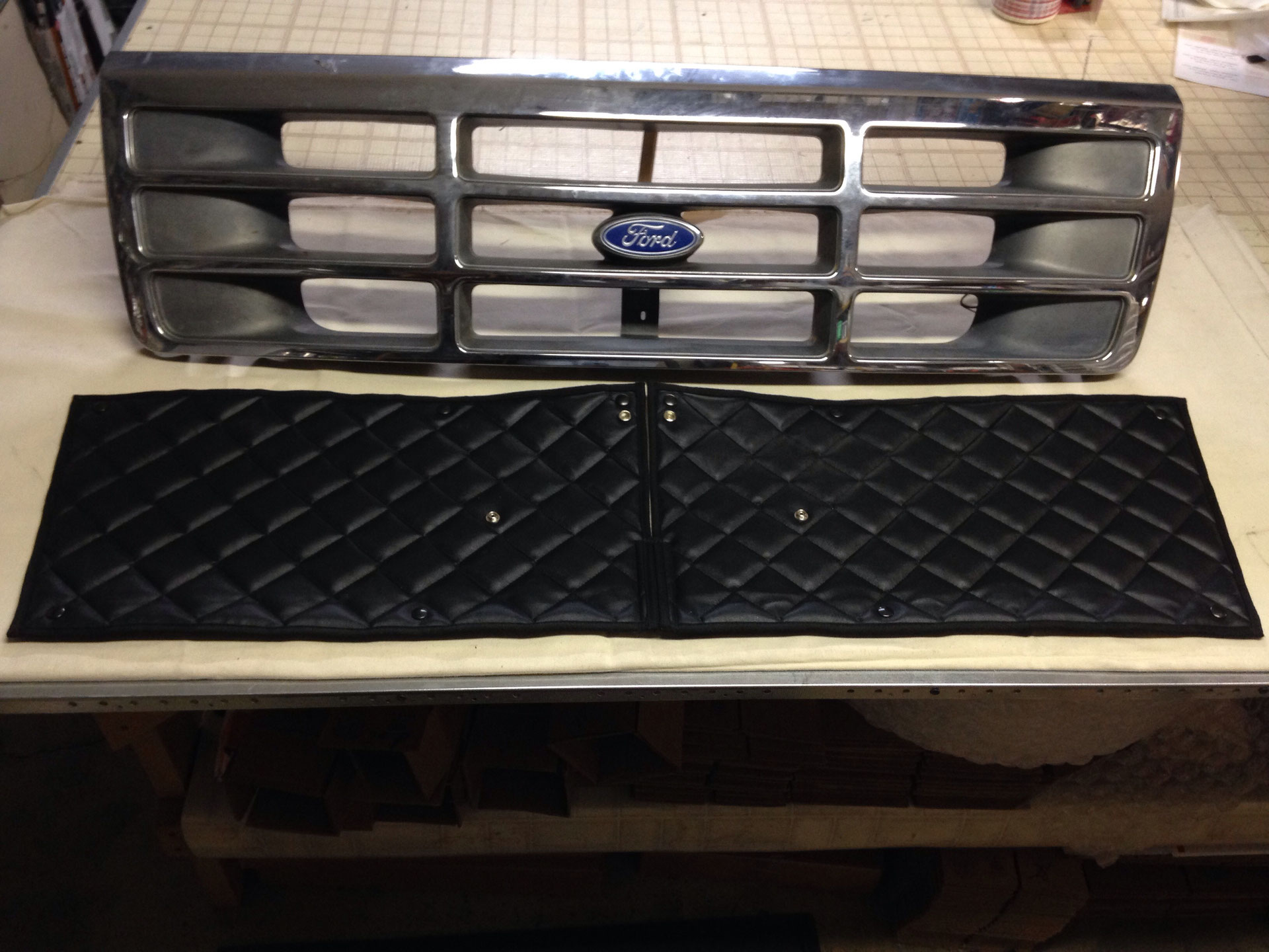 Quilted F250F550 Winter Front Grill Cover Winter Front Grill Cover