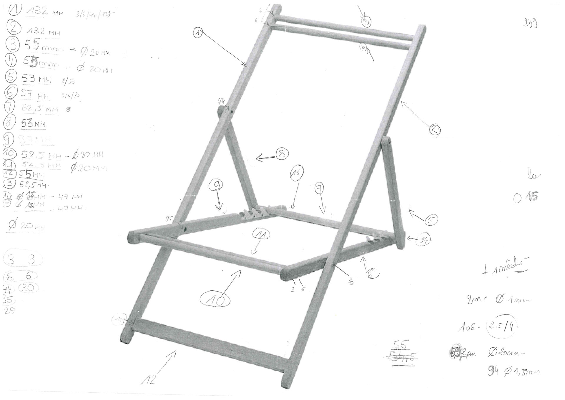 Plan De Chaise En Bois Gratuit