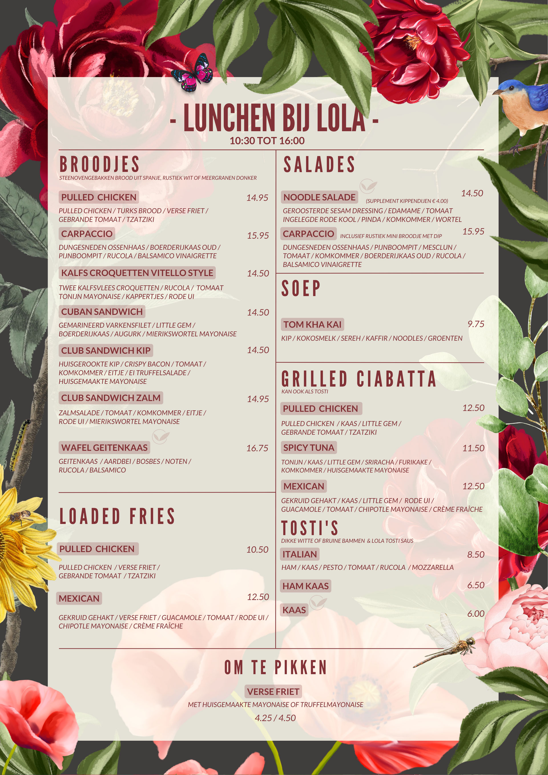 Bloem Ede Menukaart Bloemen