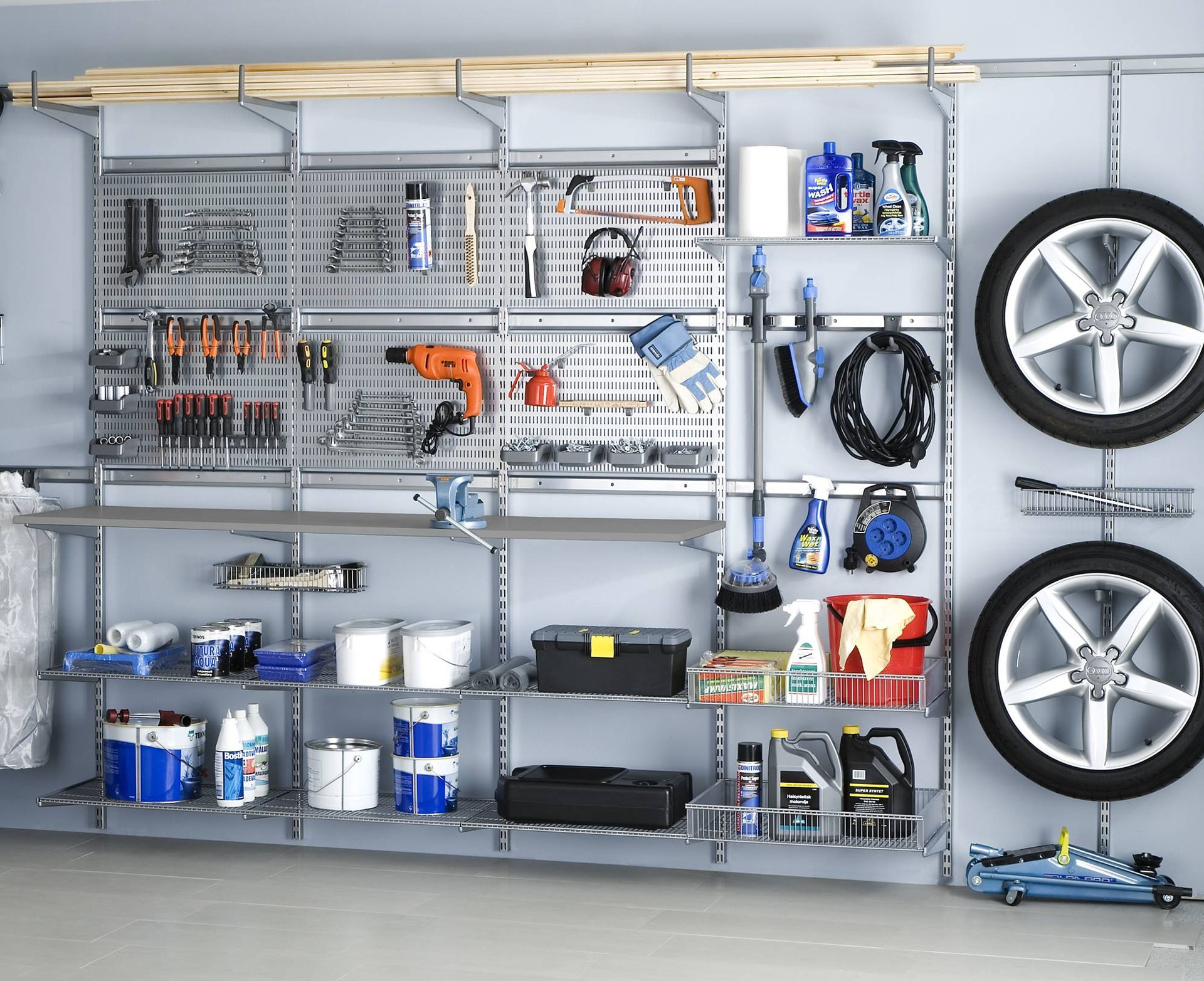 Elfa Regalsystem, Garagenregal, Garageneinrichtung - Elfa Regalsystem