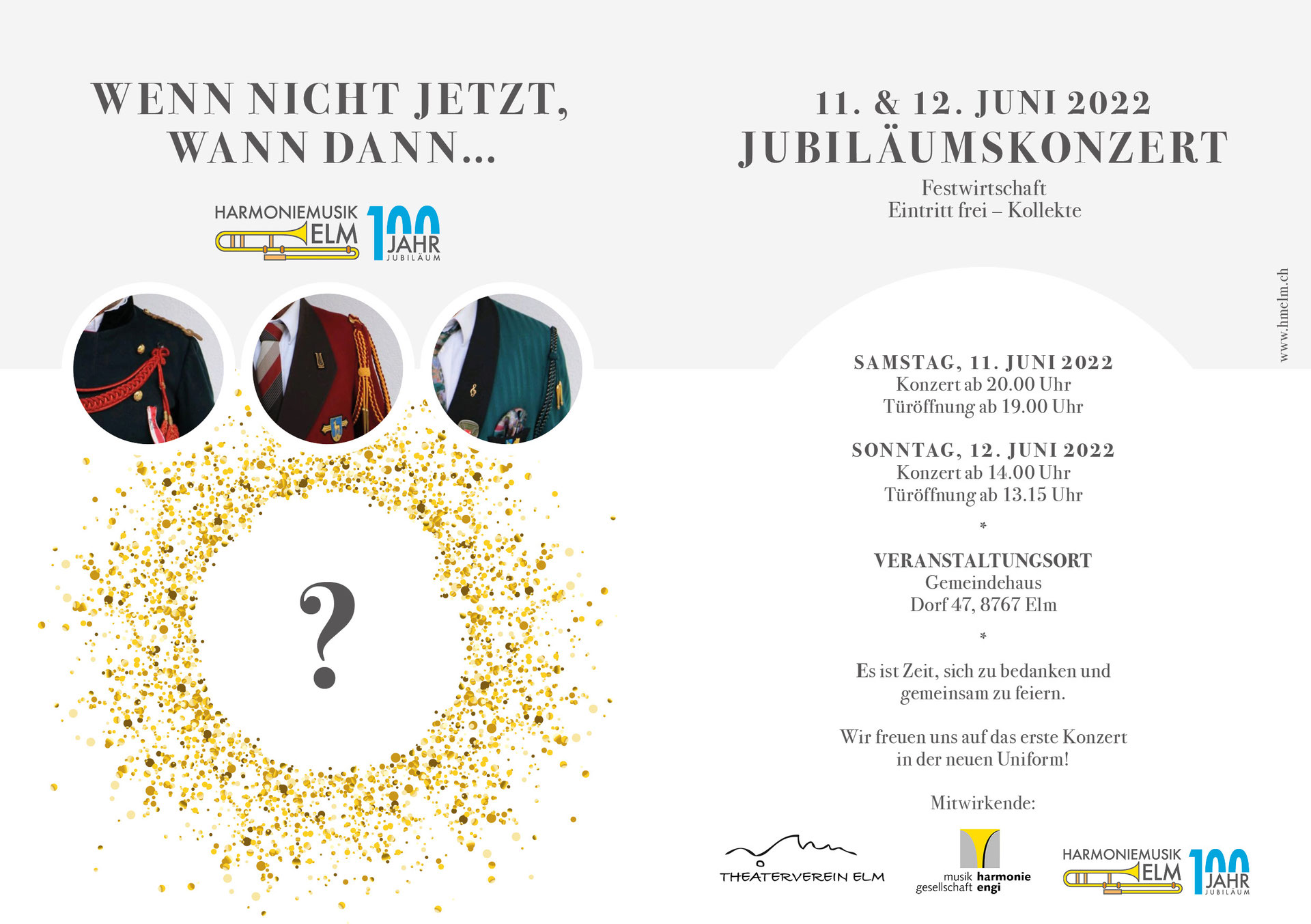 Unser Jubiläumswochenende... ) Harmoniemusik Elm