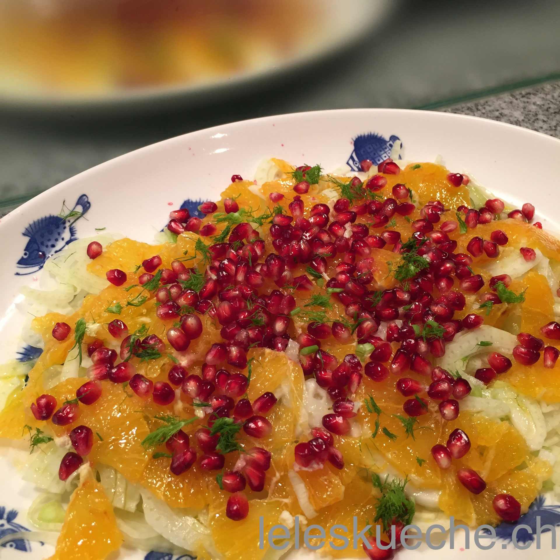 Fenchel- und Orangensalat mit Granatapfelkernen - leleskueches Webseite!
