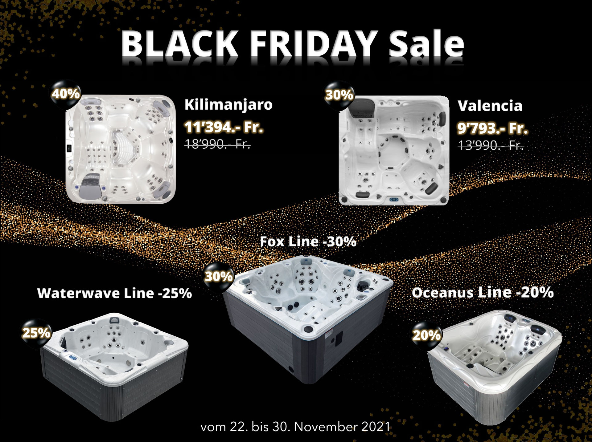 BLACK FRIDAY Sale Whirlpoolcenter Mittelland AG Whirlpools