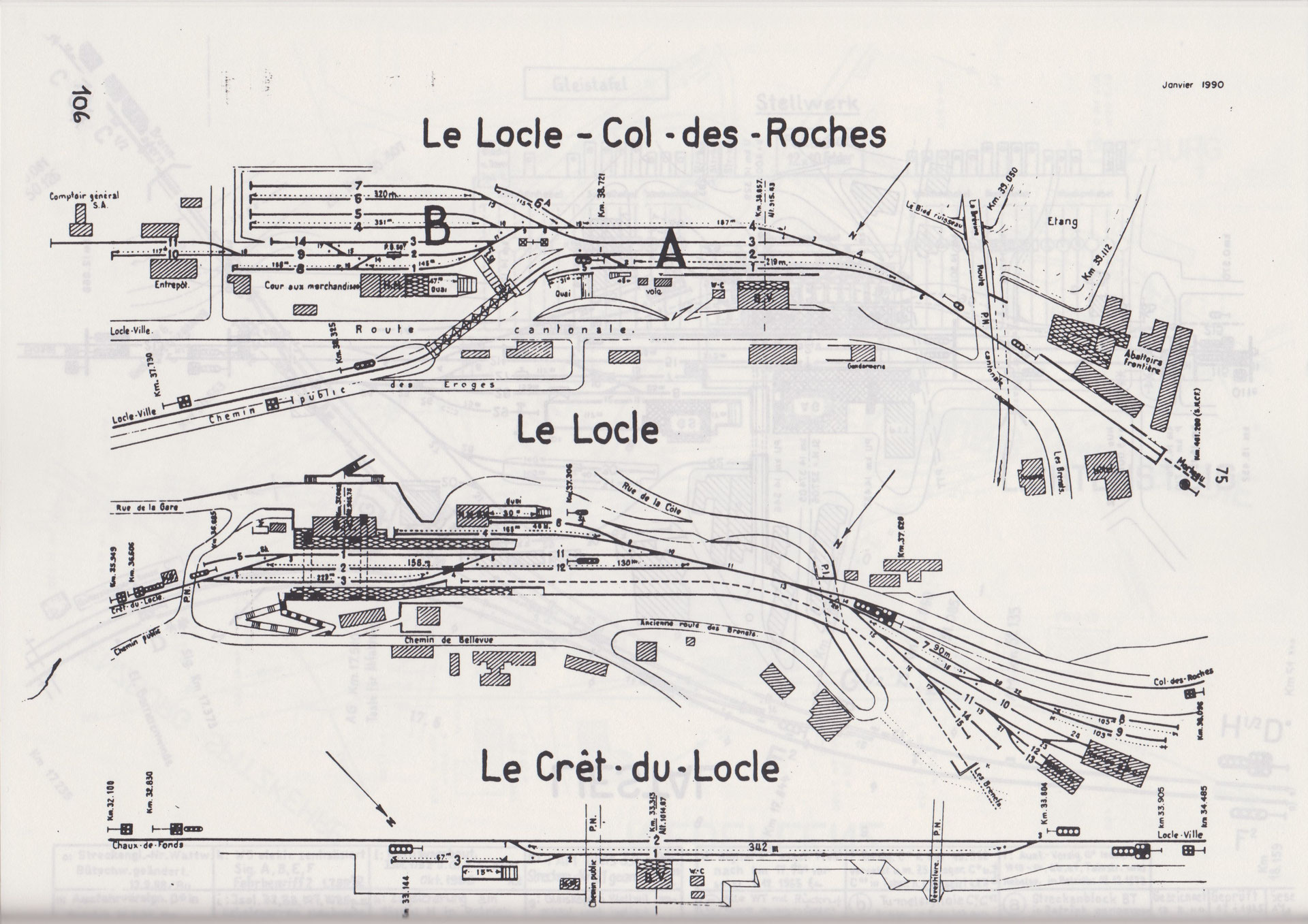 Le Locle, ColdesRoches, CrêtduLocle gleisplaeneschweiz