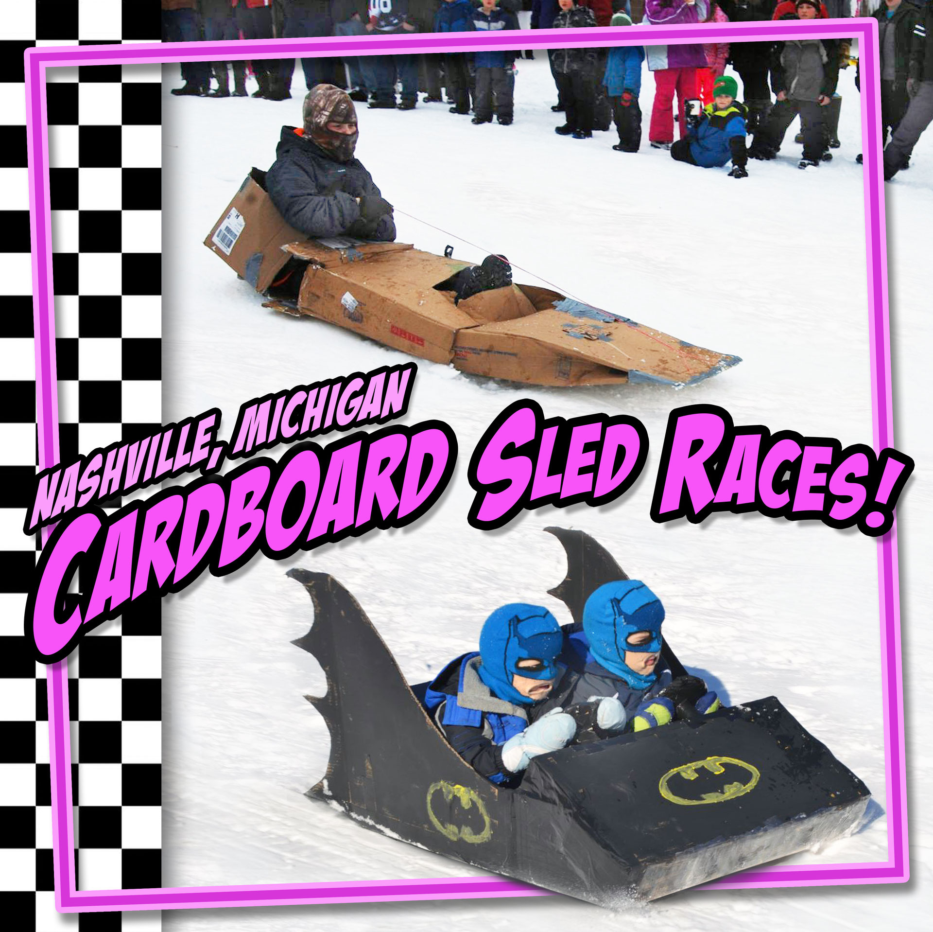 Cardboard Sled Races 1582847238