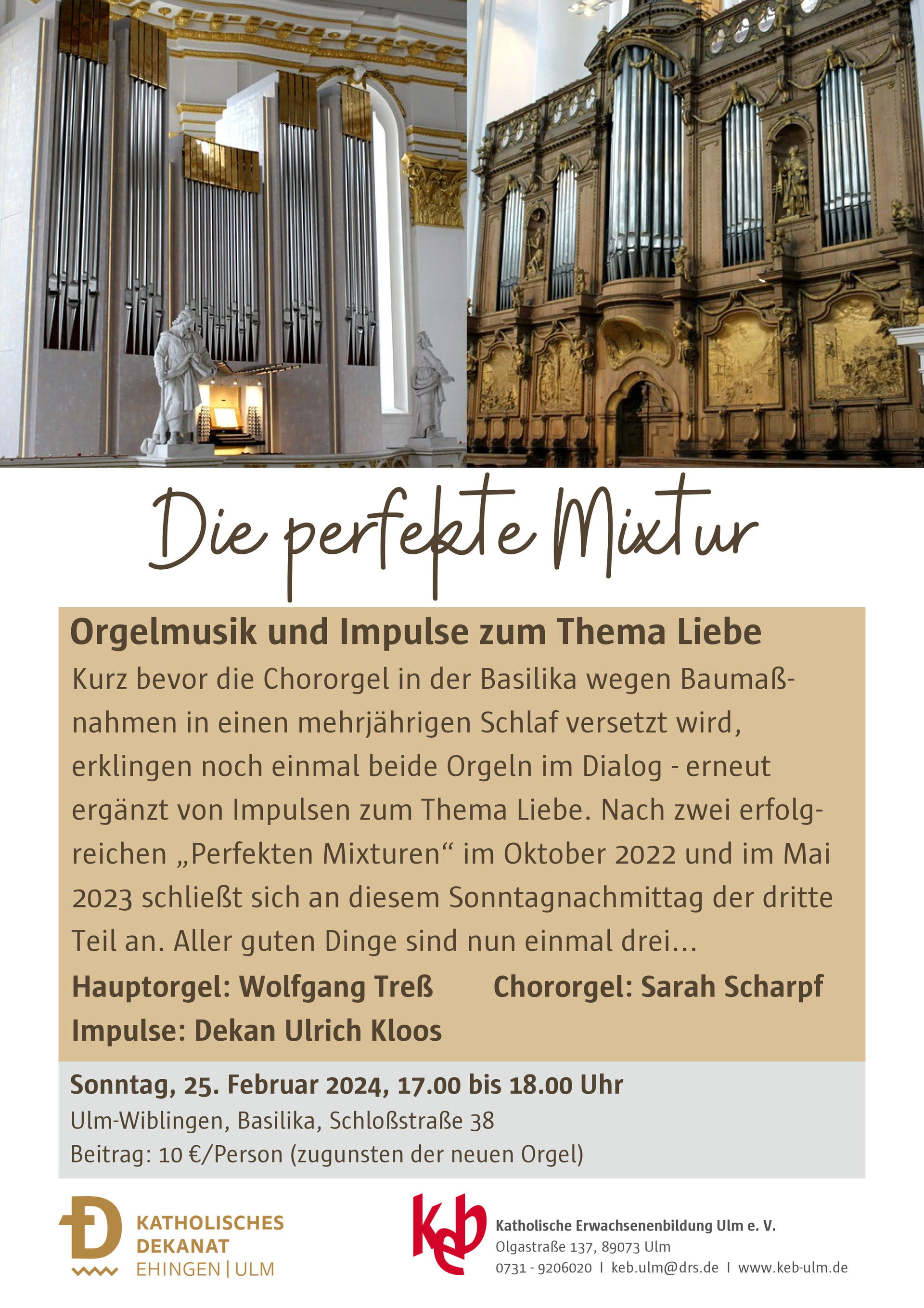  Aktuelle Konzerte - Hauptorgel Basilika Wiblingen Bildidee 
