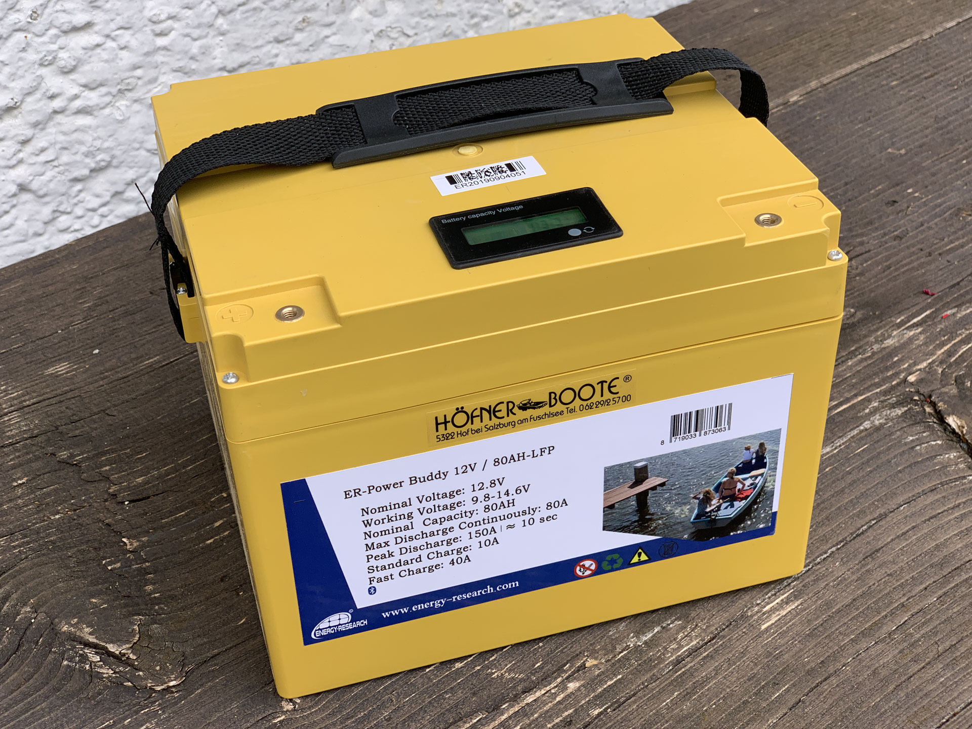 ENERGY RESEACH POWER-BUDDY Lithium Batterien 12 Volt 80 Ah 24 Volt 40 Ah leichte Batterie für ...