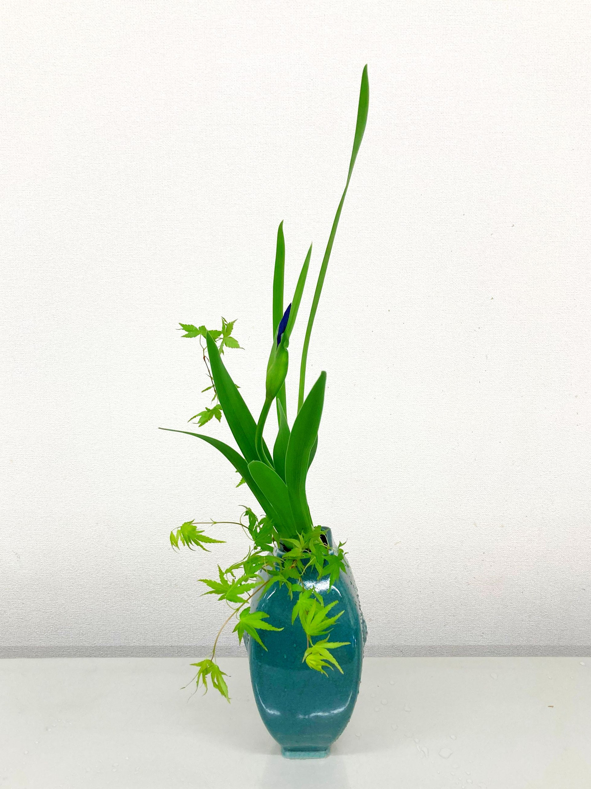 花器　小原流　いけばな　天然　孟宗竹　切根付　二重　生花　存在感　立派　和　日本 花器 小原流 いけばな 天然 孟宗竹 切根付 二重 生花 存在感 立派 和 日本