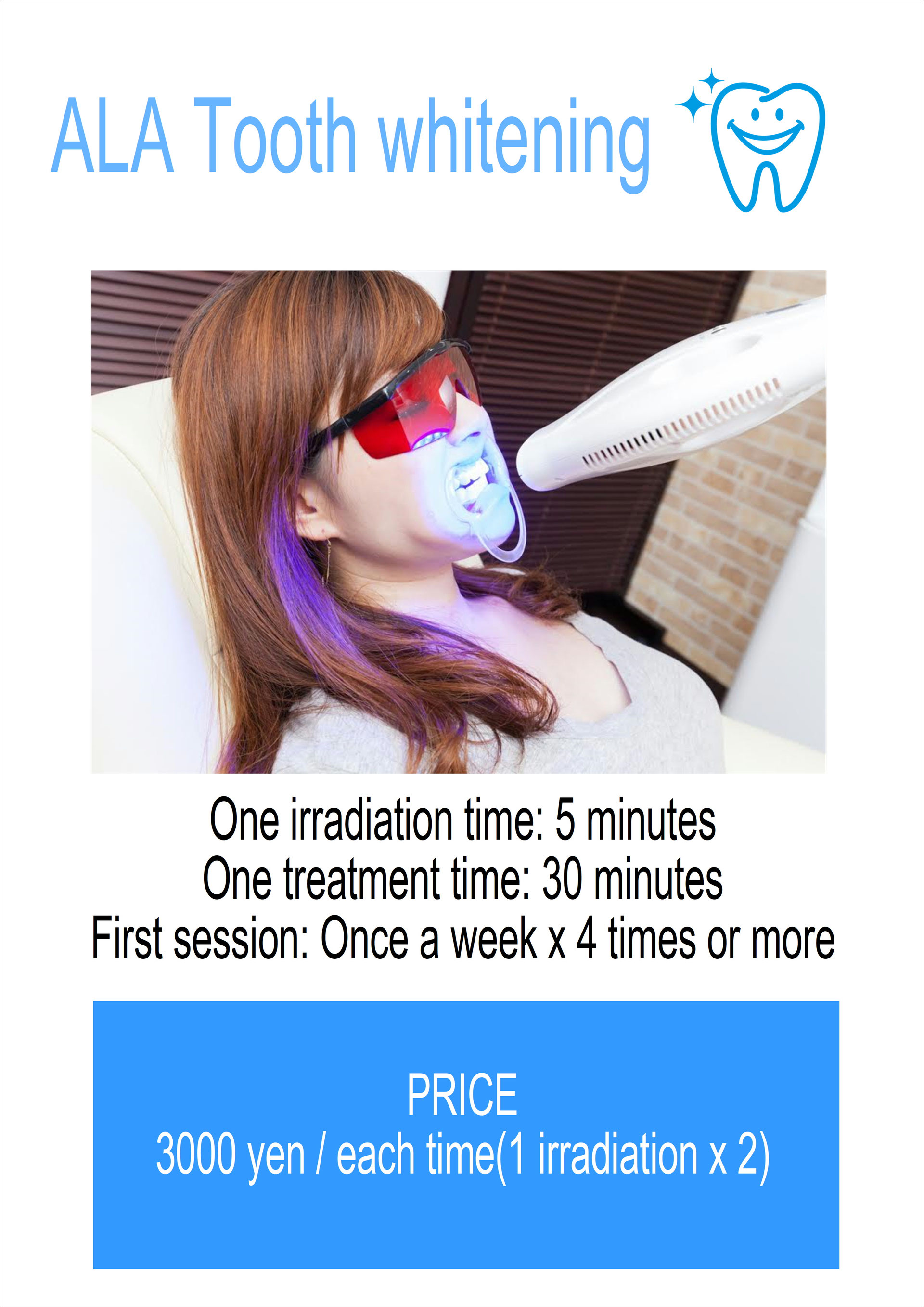 TOOTH WHITENING メンズ脱毛沖縄、Hair Removal Okinawa Kadena (Waxing & Flash)