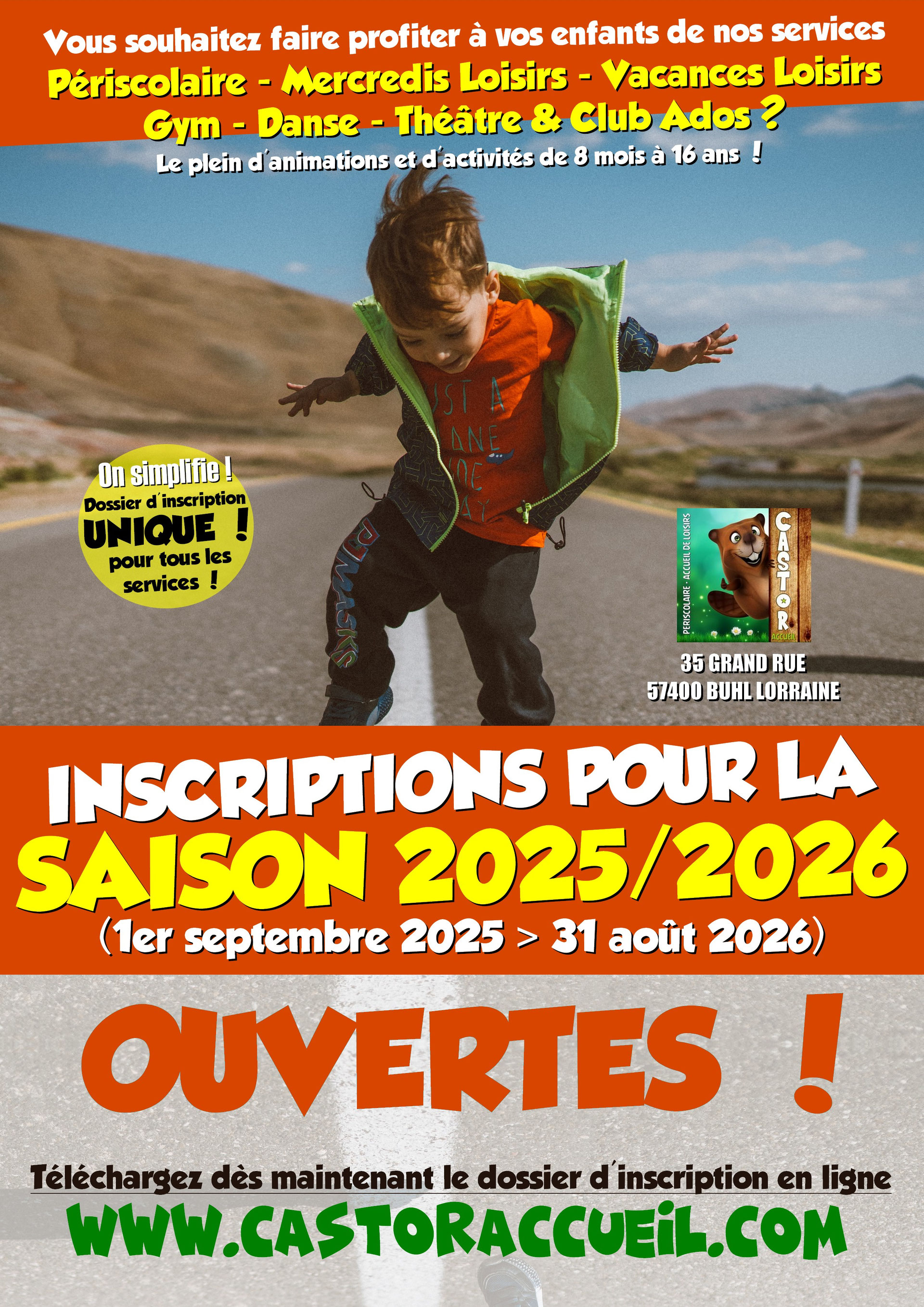 Rentrée 2024 / 2025 Bienvenue à Castor'Accueil