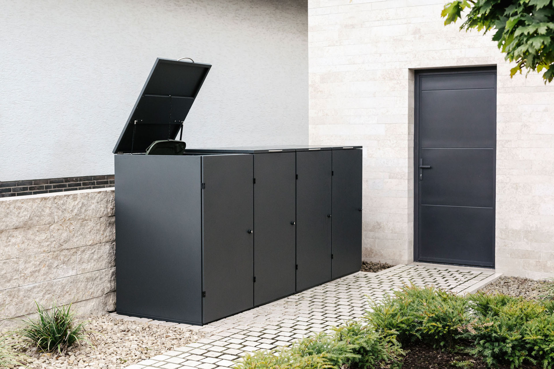 Mülltonnenbox Edelstahl OSLO - Nicewaste - Mülltonnenboxen aus Edelstahl