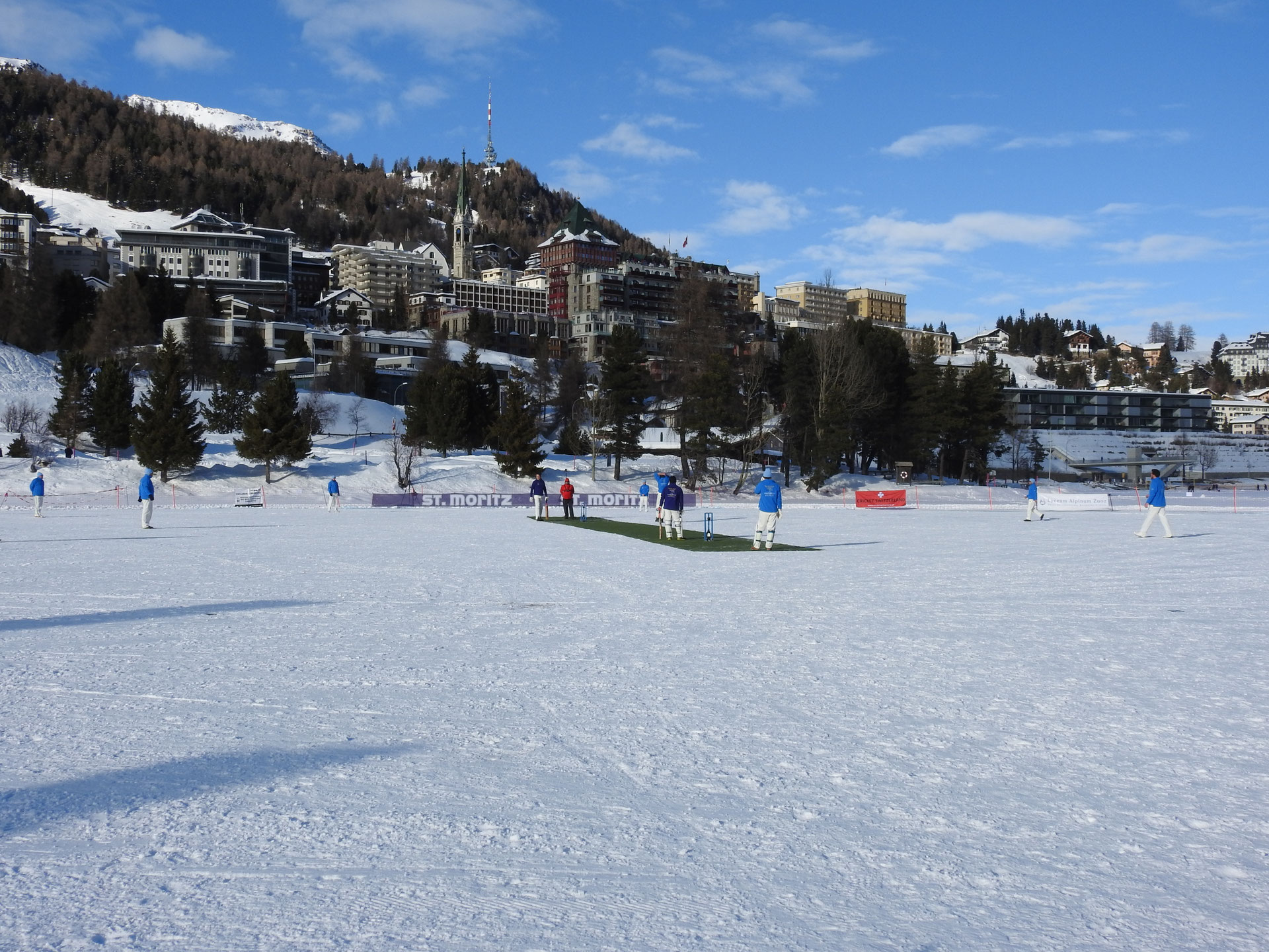 29th Cricket On Ice Tournament Cricket On Ice St Moritz Switzerland Sports cricket 09 feb 2018 ice cricket: 29th cricket on ice tournament