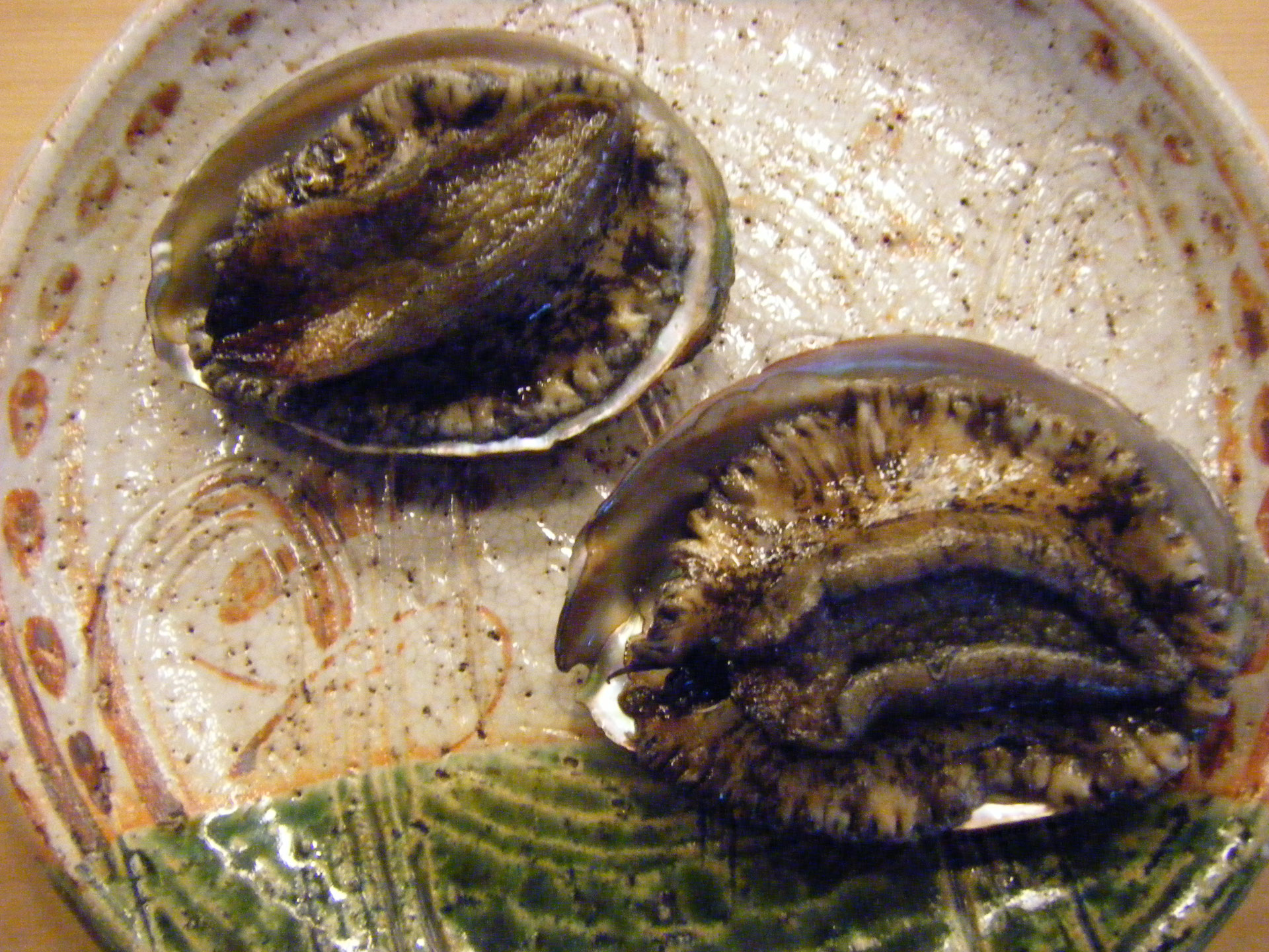 あわび 鮑 アワビ 活け造り 刺身 すし処左門 岐阜羽島