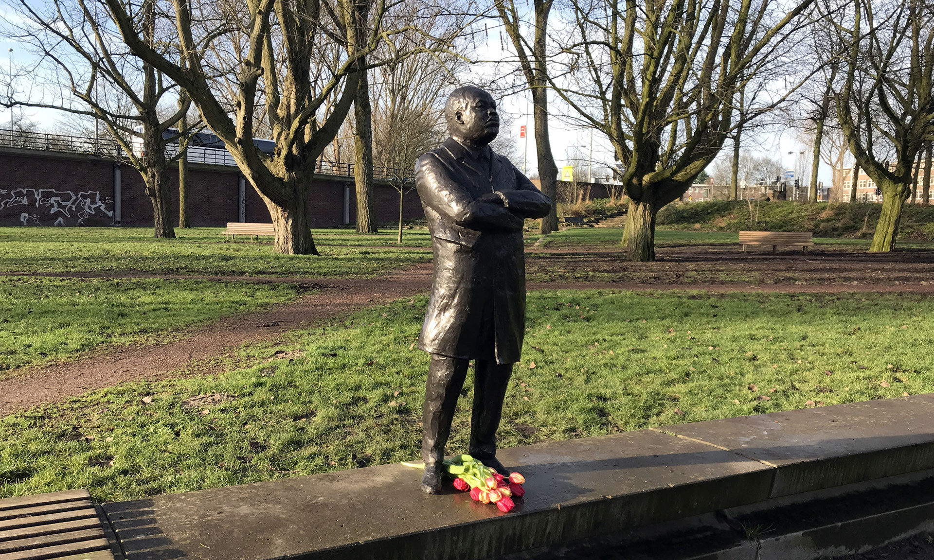 Hij is er, het bronzen MLKbeeld Monument for Martin