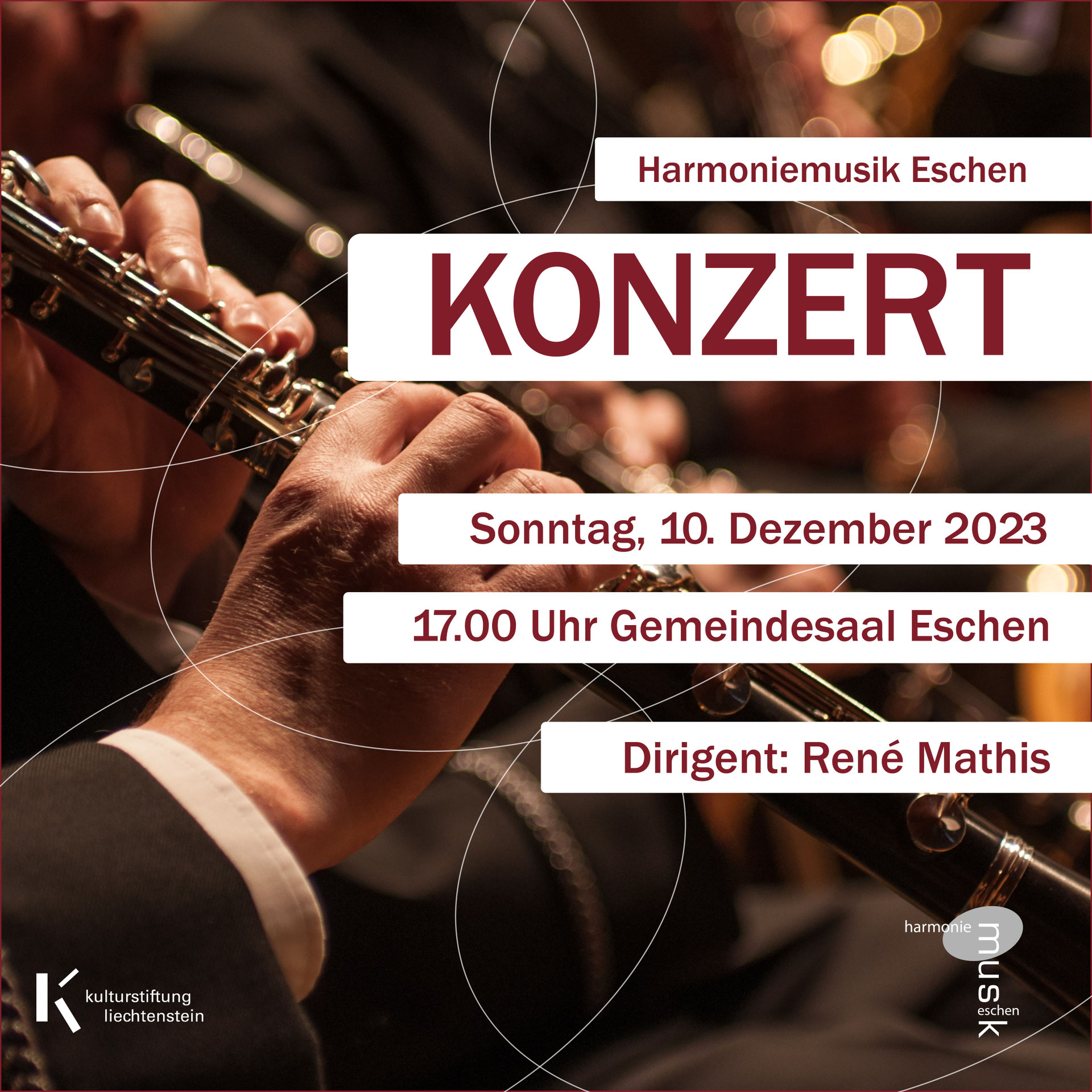 Konzert der HME am 10. Dezember 2023 Harmoniemusik Eschen