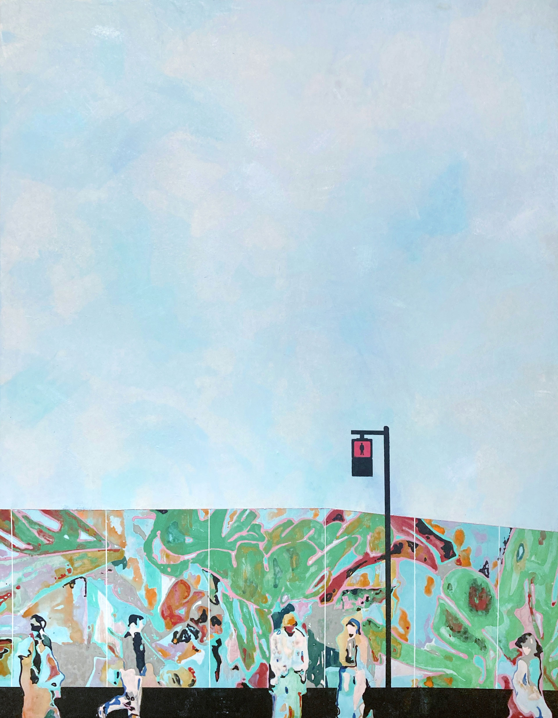 原澤亨輔「見る魚」S3号大,紙本彩色,日本画,九段耀画廊出品作,新品同様