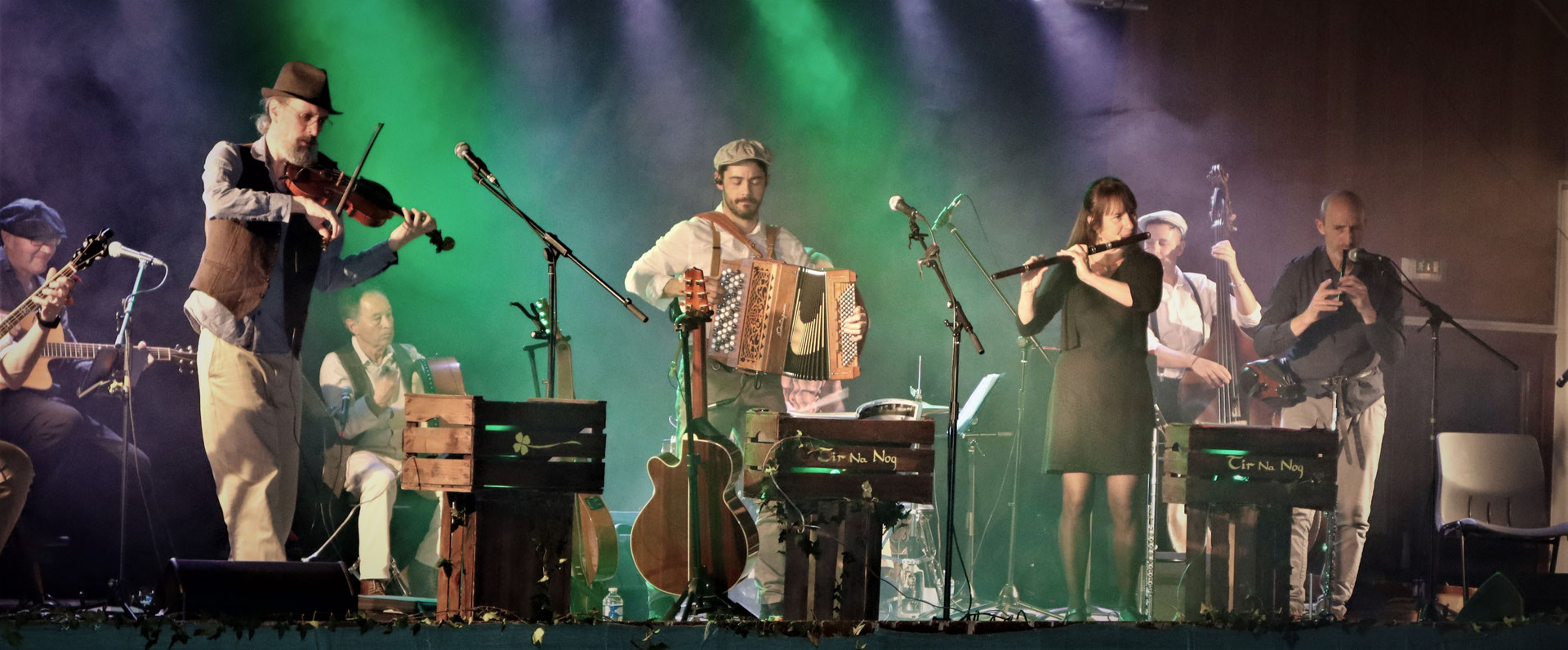 Concert à 7 Musiciens - site de tir-na-nog - groupe de musique irlandaise