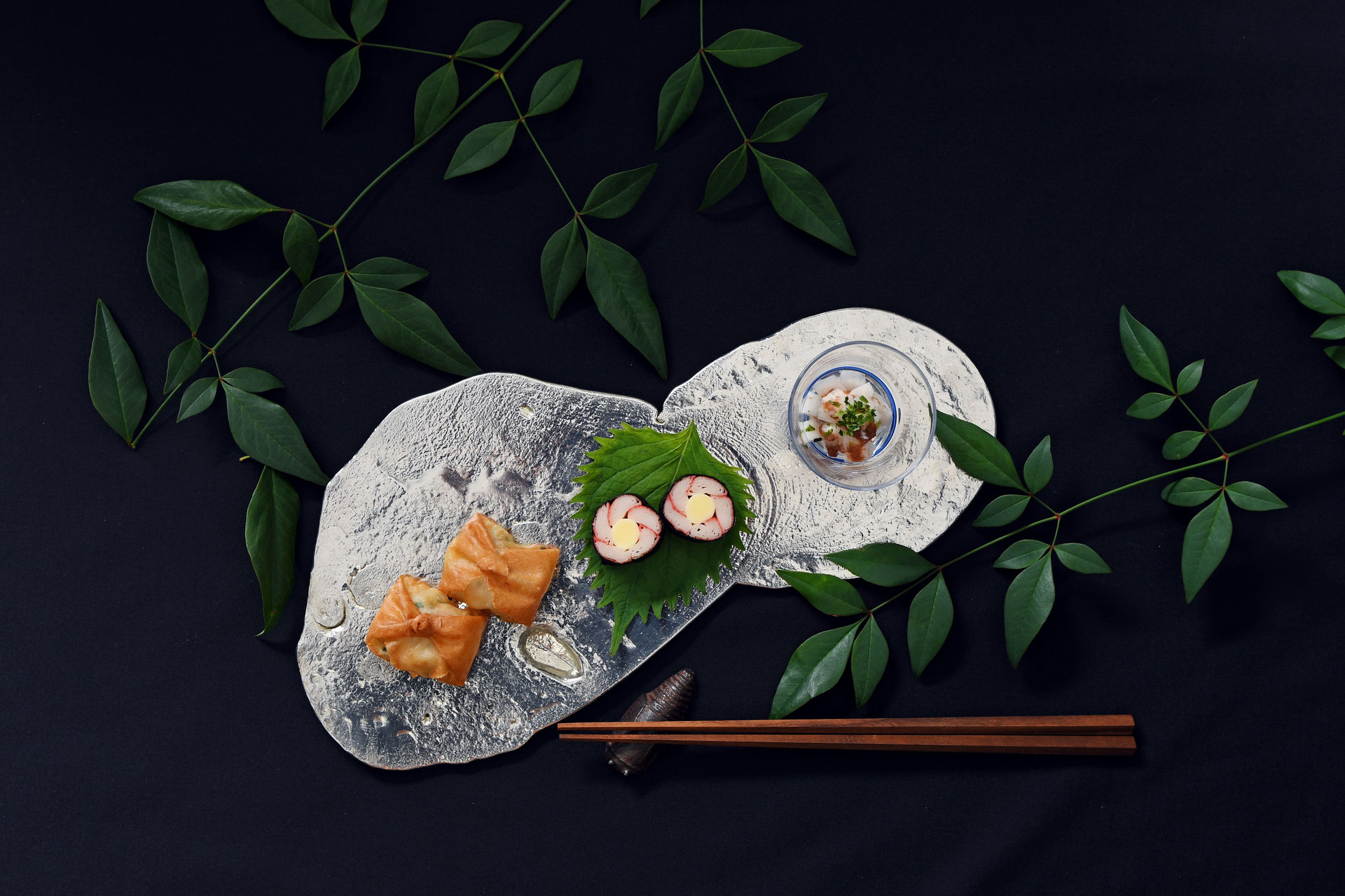 天明鋳物師 若林秀真謹製 純錫 銘々皿 名器「不二 スエヒロ 」