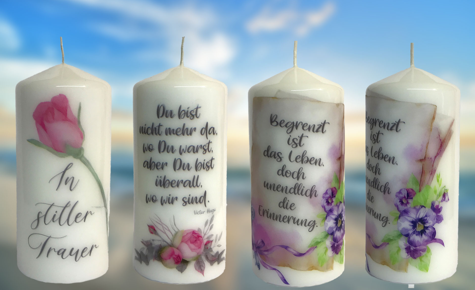 Trauerkerzen printedcandless Webseite!