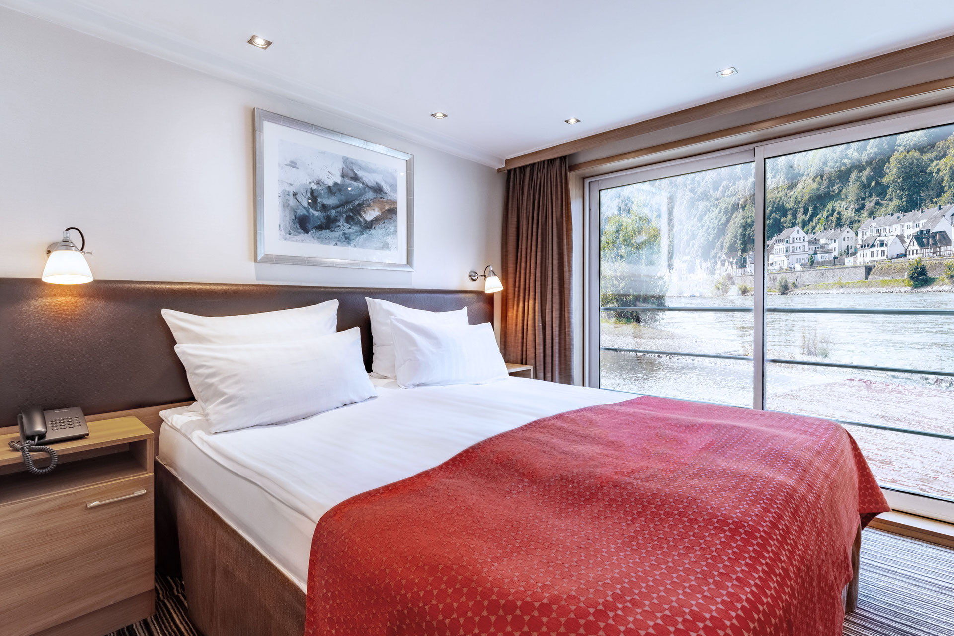 A-ROSA ALEA Außenkabine mit französischem Balkon