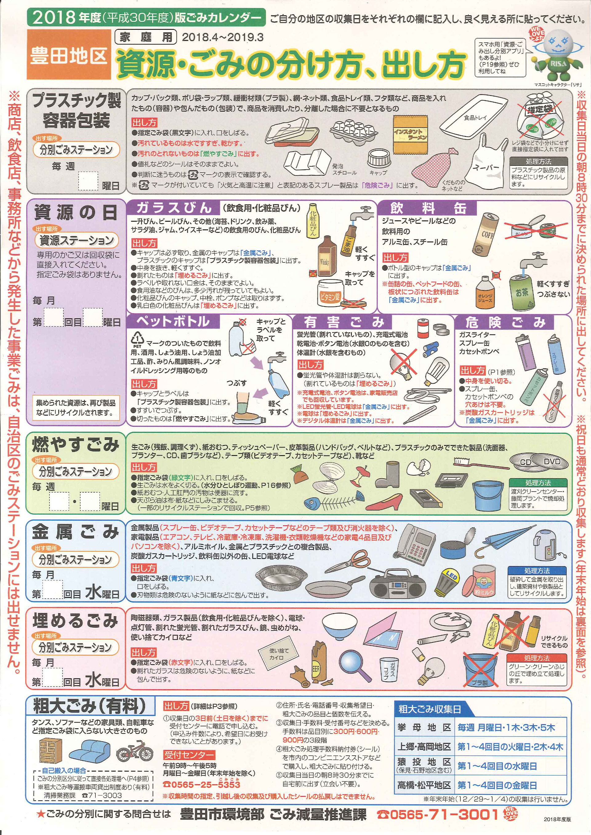 資源・ごみの分け方、出し方 komabajitikukosumosu ページ！