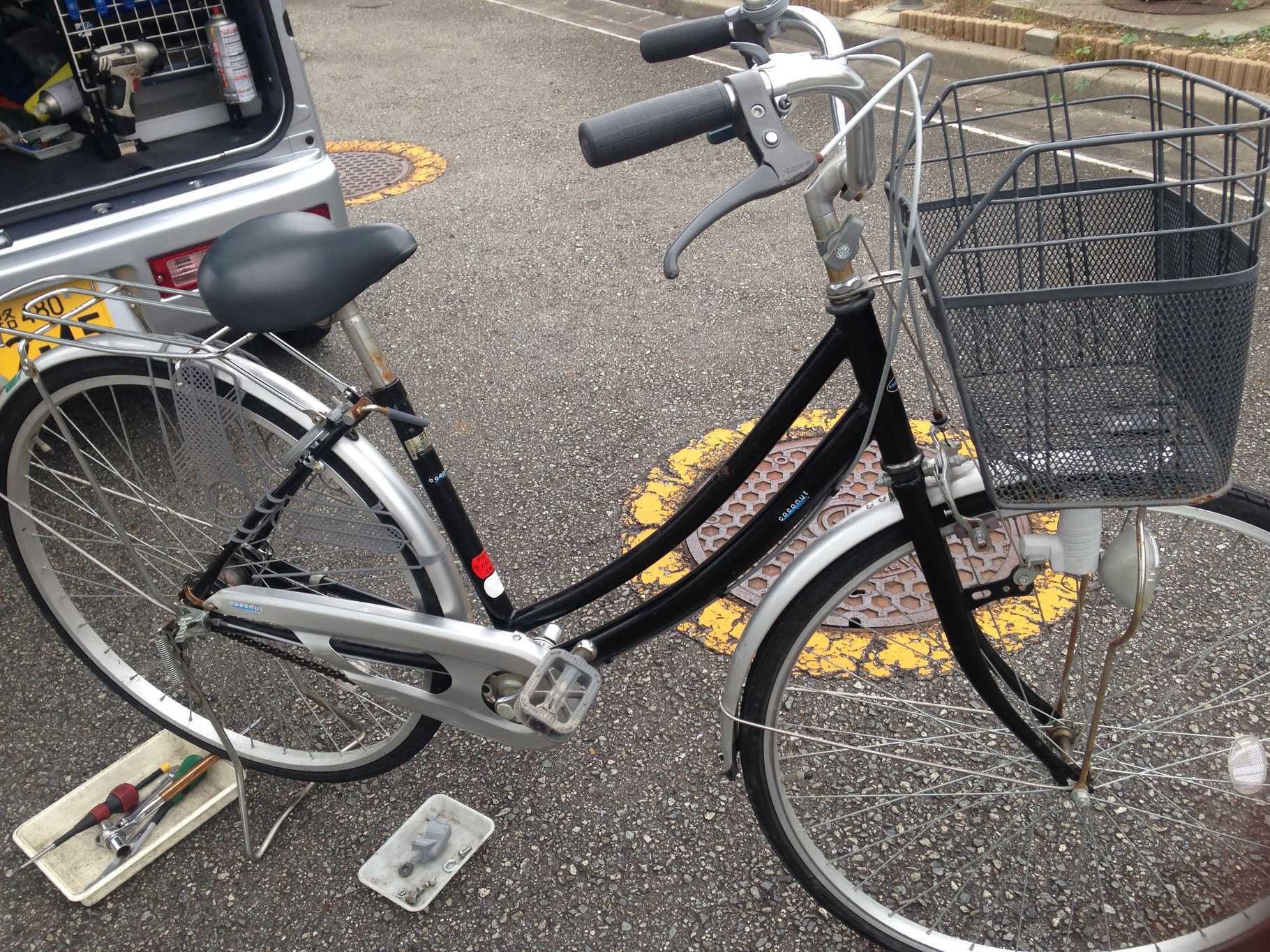 自転車 パンク 出張