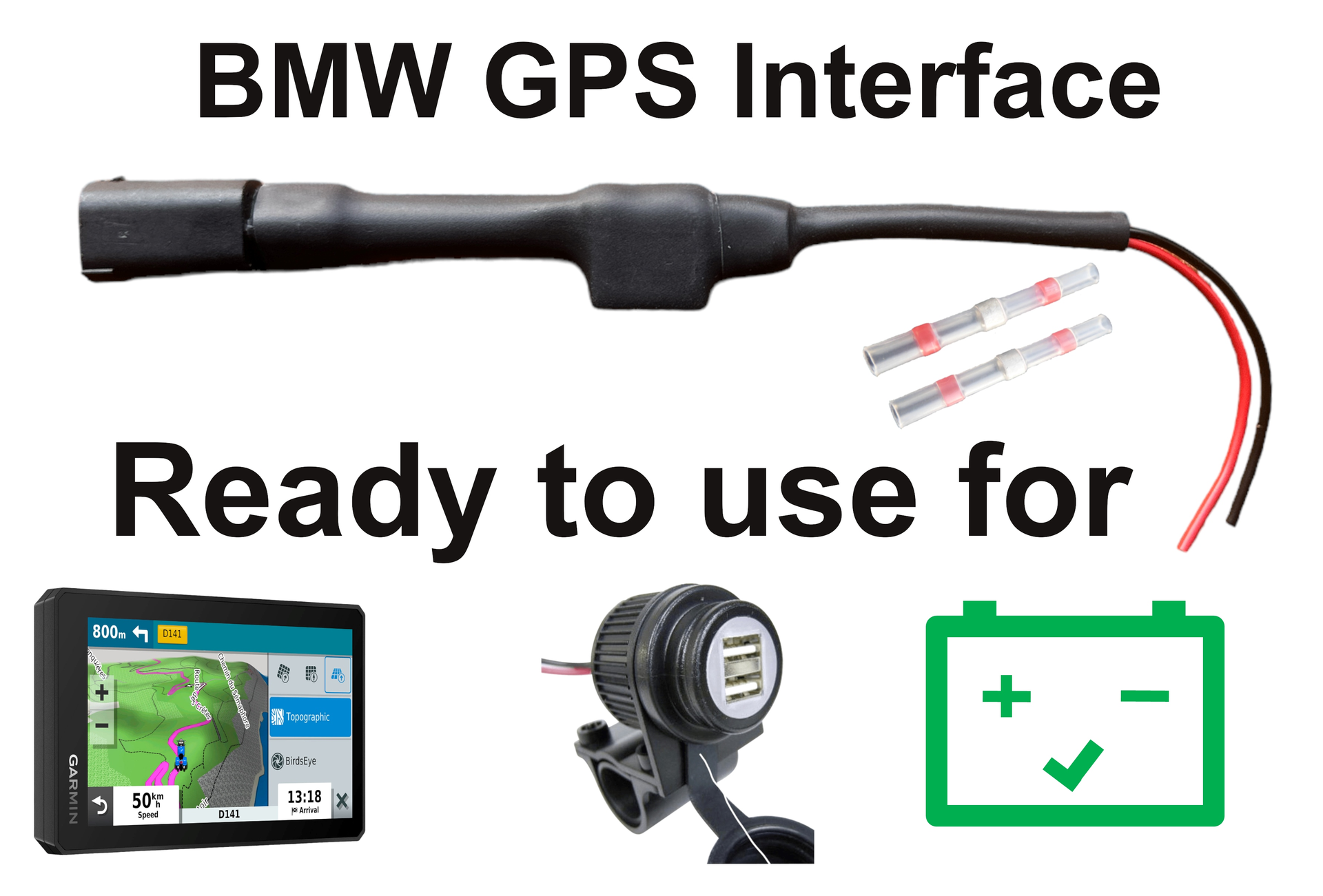 Connector De GPS Para Motocicletas BMW Protecci n Bater a Y CAN BUS 