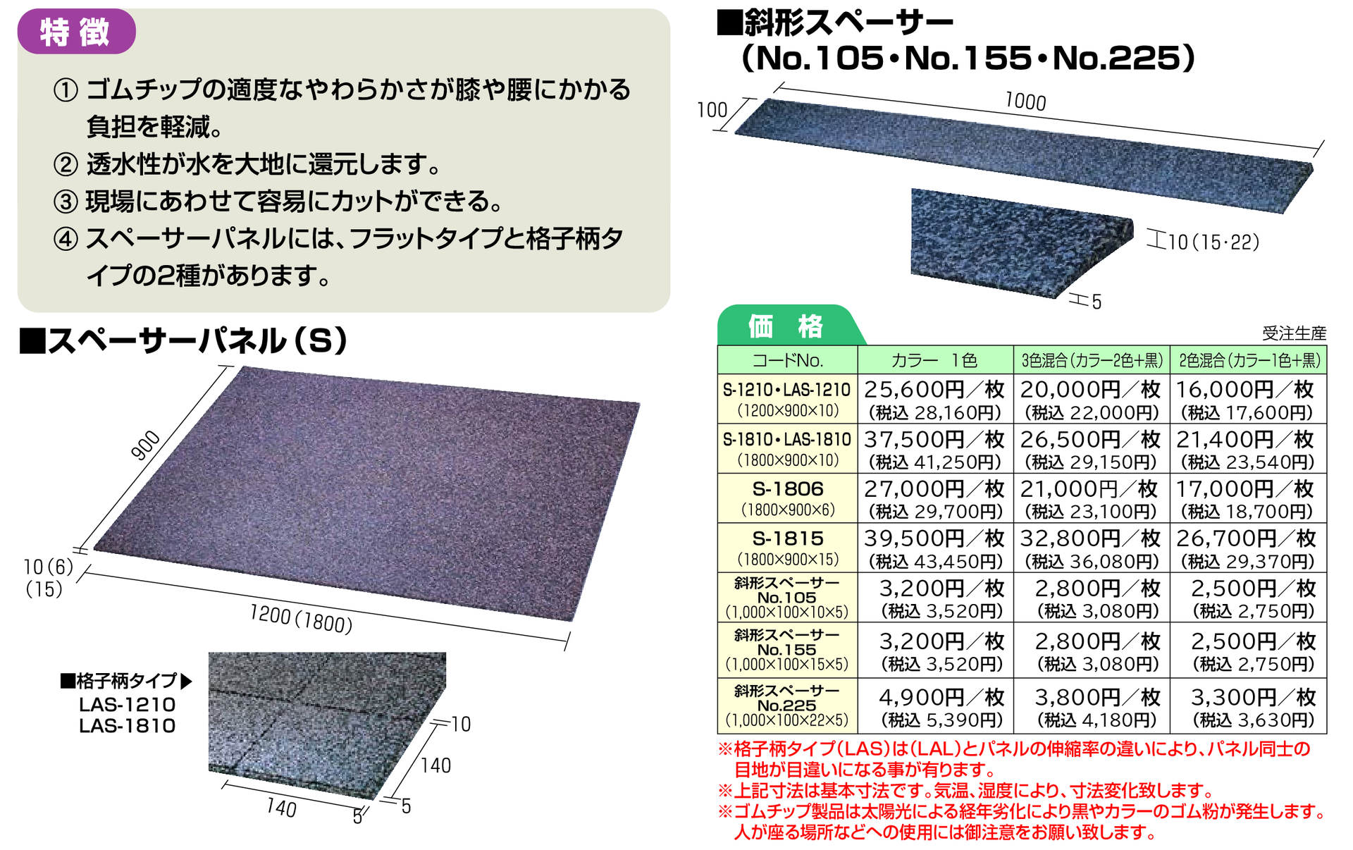 SRFスペーサーパネル斜形スペーサーパネル - サンフロア工業株式会社