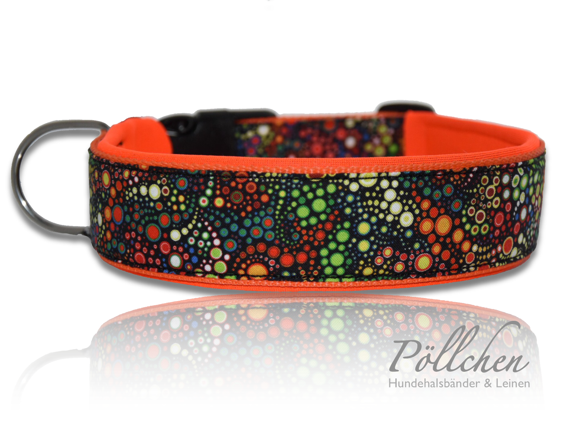 Komforthalsband Sporen Orange - Pllchen - Halsbnder und Accessoires fr  den Hund