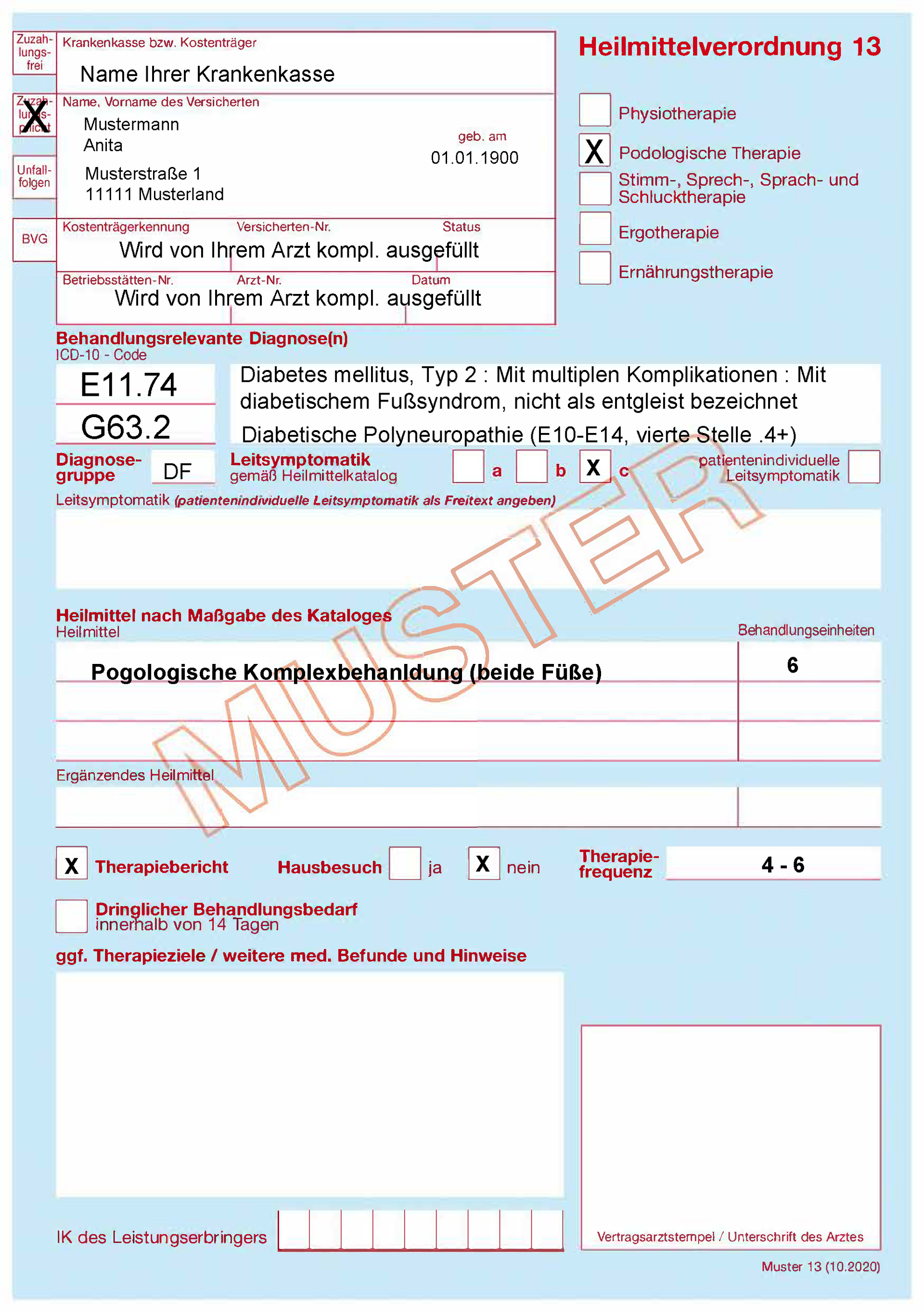 Ärztliche Heilmittelverordnungen - Fußpflege und Kosmetik Vitapons