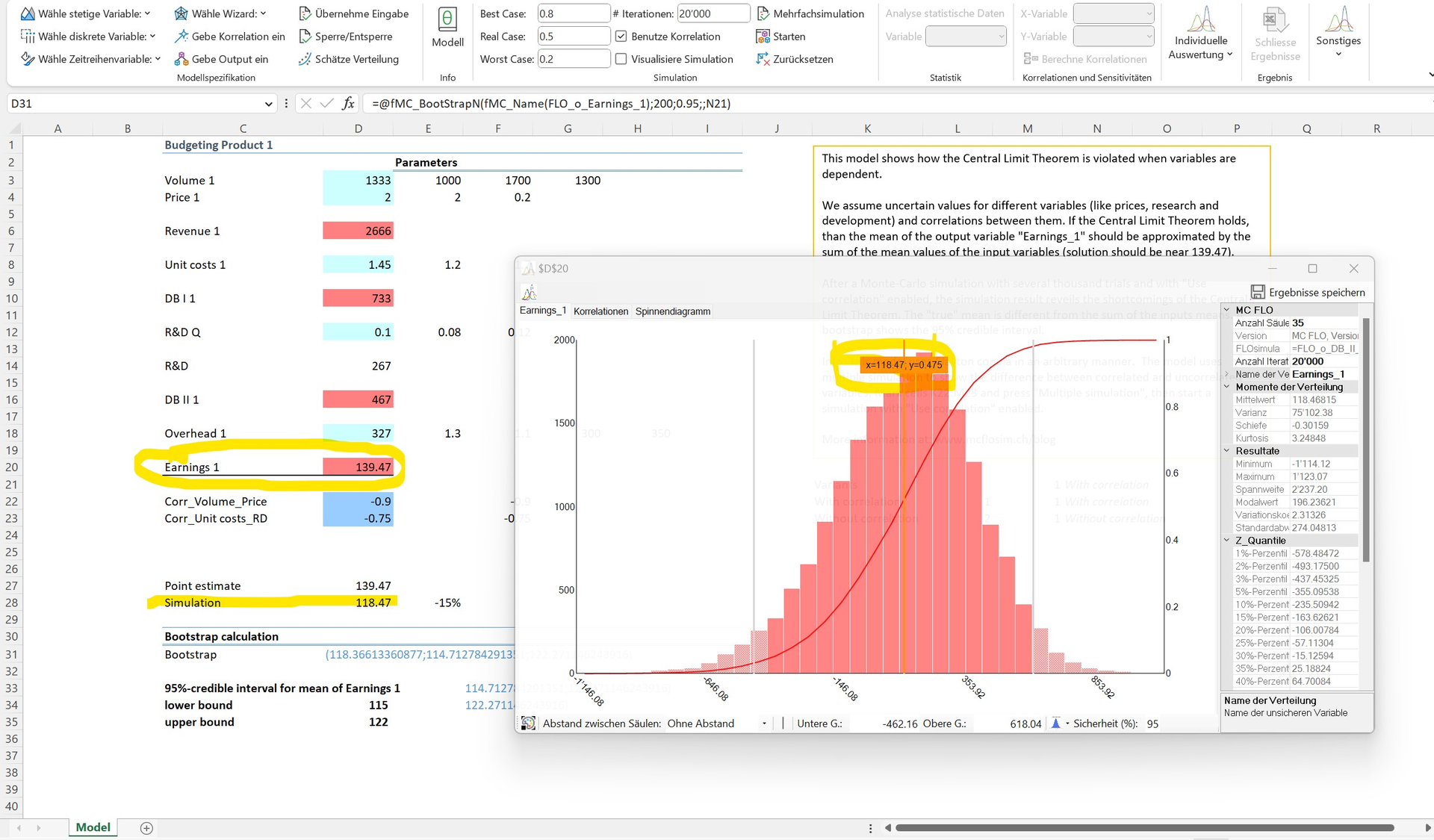 Bootstrap MonteCarlo Simulation leicht gemacht