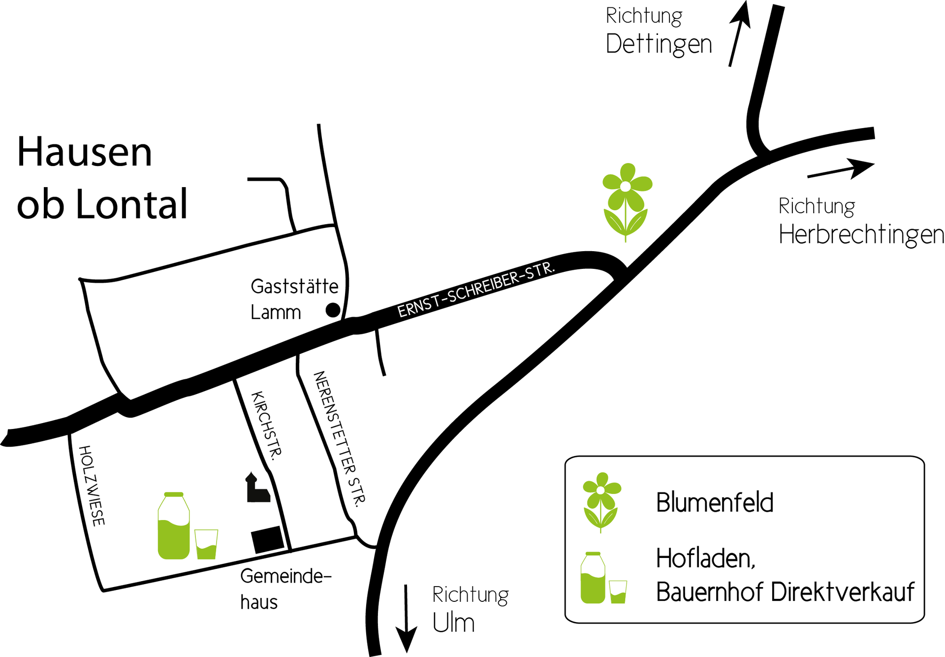 Anfahrt Kontakt Hofbauer Hausen Ob Lontal