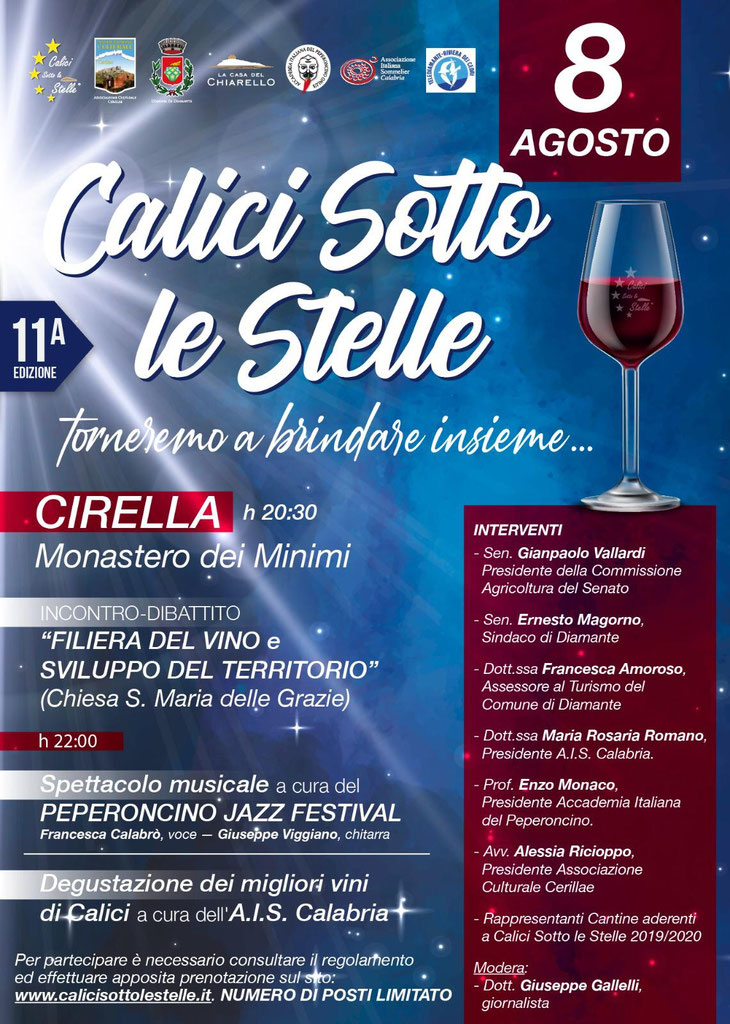 Calici sotto le stelle 11esima edizione AIS Calabria