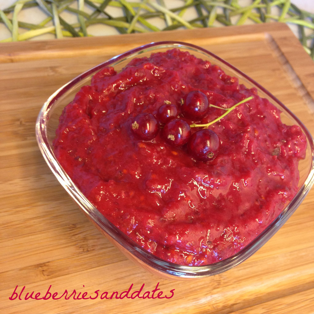 Zuckerfreie rohköstliche Ribisel Marmelade - blueberriesanddatess Webseite!